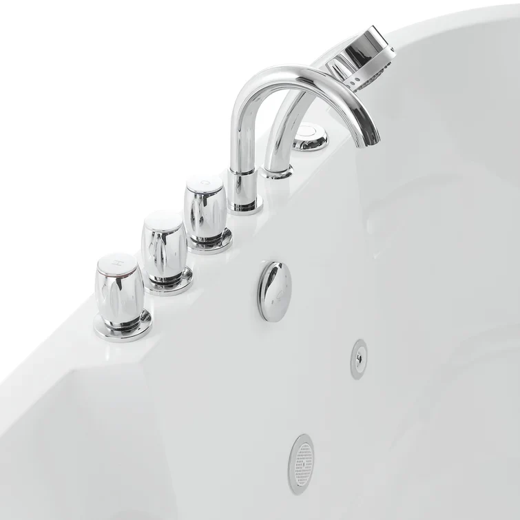Empava 67 inch Whirlpool Acrylic Freestanding Bathtub - EMPV-67AIS17 - Image 2