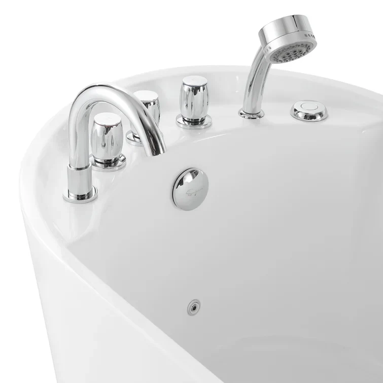 Empava 67 inch Whirlpool Freestanding Acrylic Bathtub - EMPV-67AIS09 - Image 2