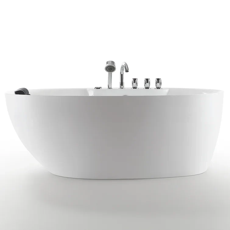 Empava 71 inch Whirlpool Freestanding Acrylic Bathtub - EMPV-71AIS14 - Image 2