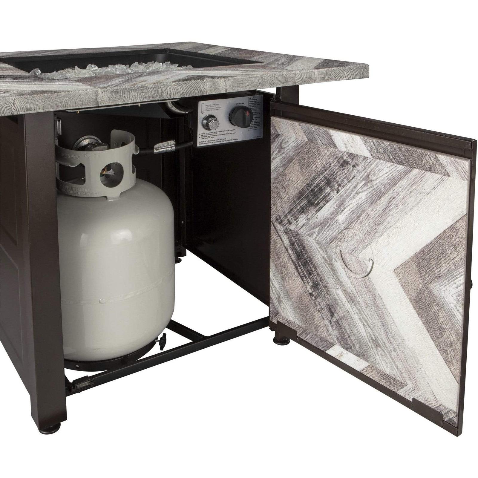 Endless Summer The Duval, LP Gas Outdoor Fire Pit with Printed Resin Mantel GAD15287SP - Image 3