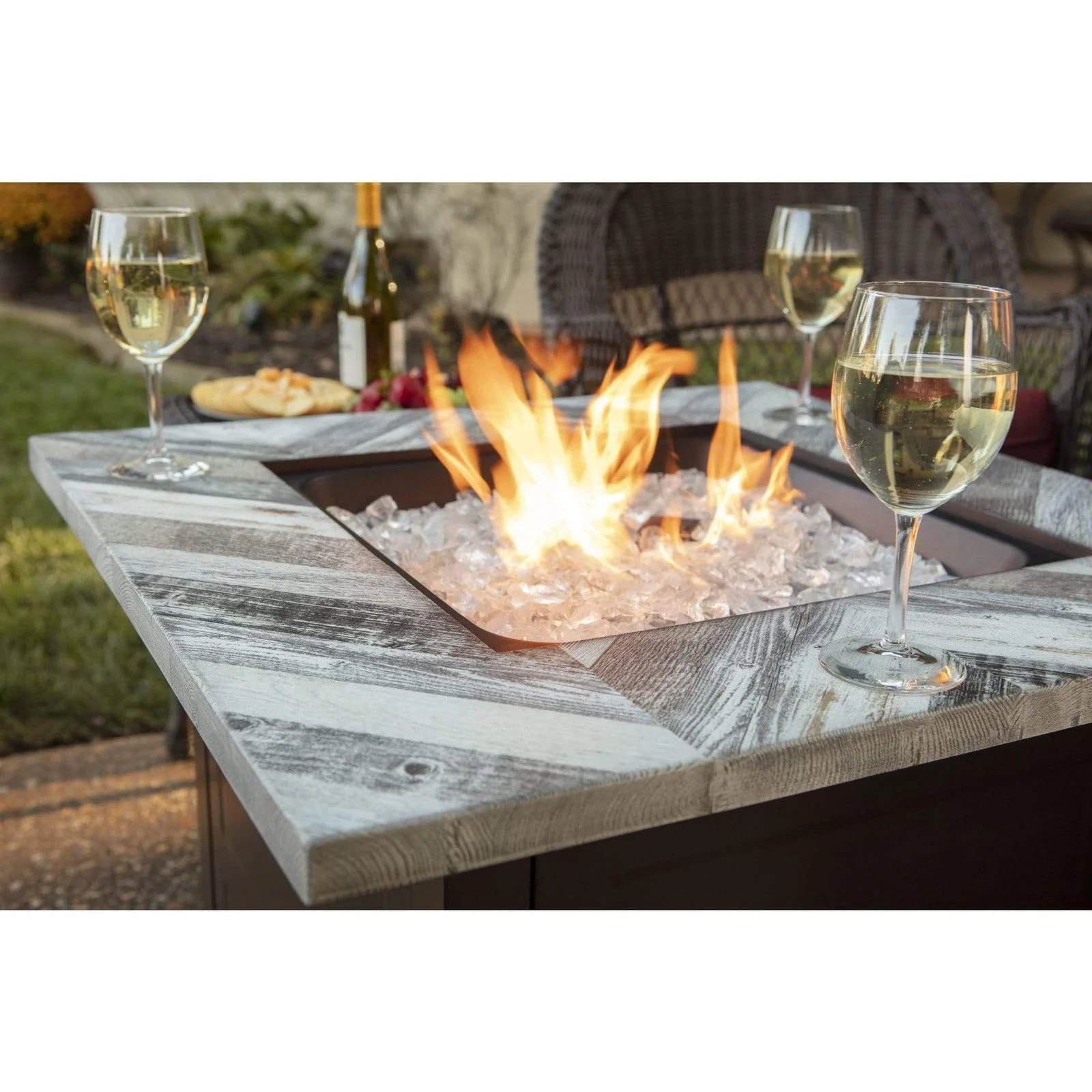 Endless Summer The Duval, LP Gas Outdoor Fire Pit with Printed Resin Mantel GAD15287SP - Image 4