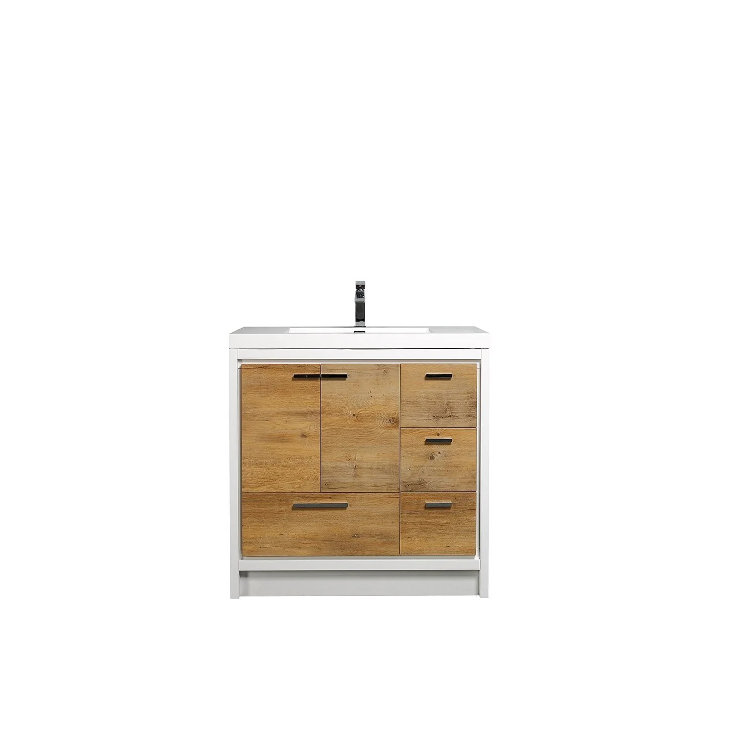 Eviva Grace 42" Bathroom Vanity with White Integrated Acrylic Countertop - Image 7