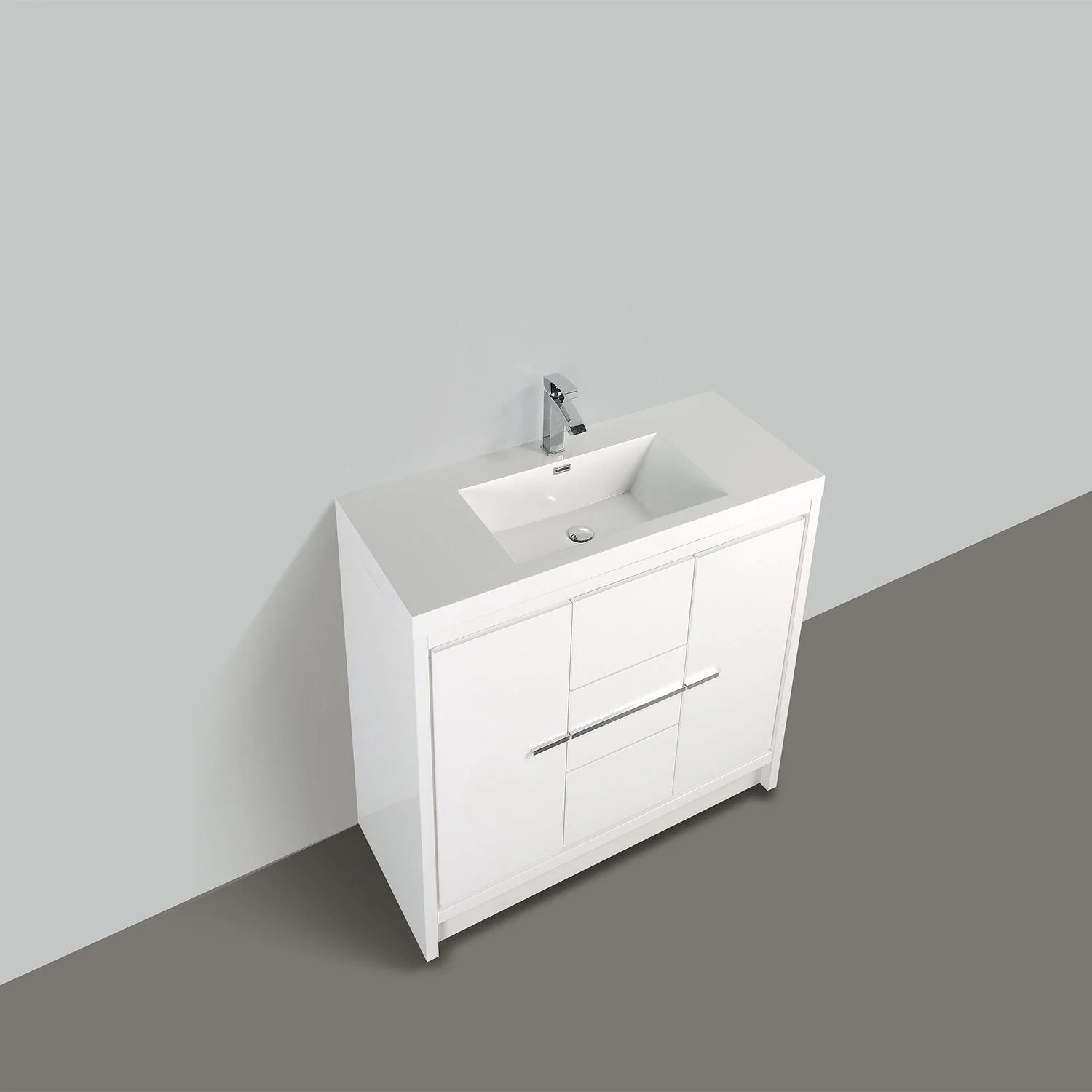 Eviva Grace 48" Bathroom Vanity with White Integrated Acrylic Countertop - Image 10