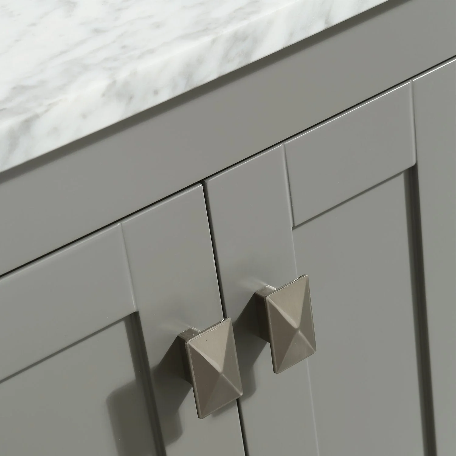 Eviva Hampton 36" Transitional Bathroom Vanity with White Carrara Countertop and White Undermount  Porcelain Sink - Image 11