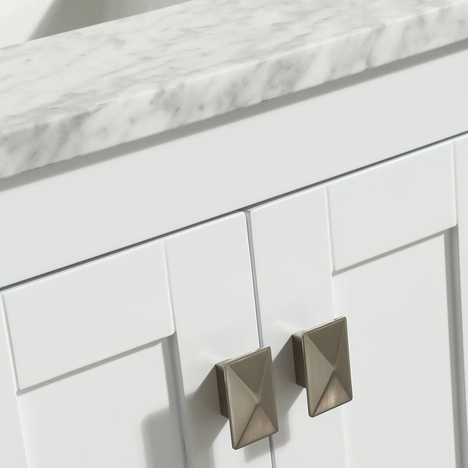 Eviva Hampton 36" Transitional Bathroom Vanity with White Carrara Countertop and White Undermount  Porcelain Sink - Image 17