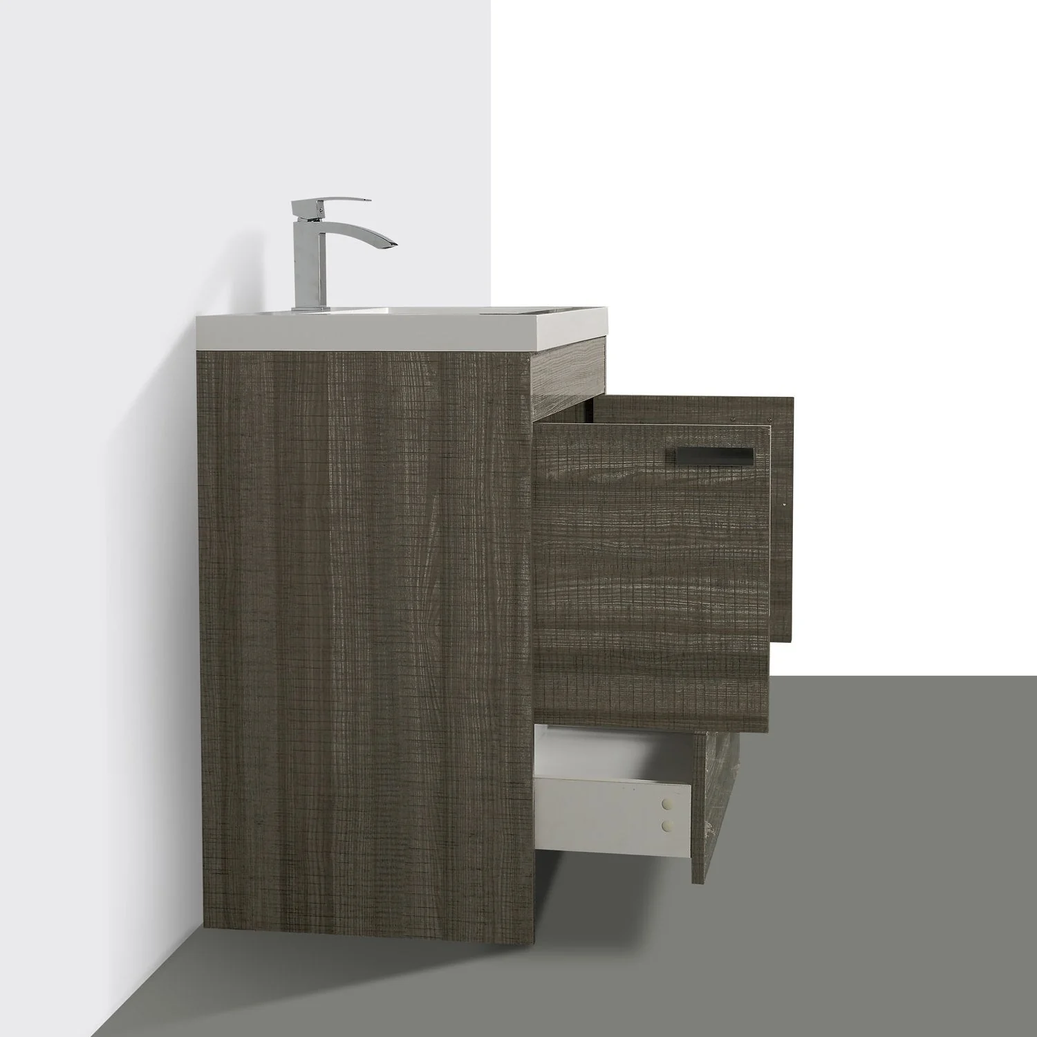 Eviva Lugano 30" Modern Bathroom Vanity with White Integrated Acrylic Sink - Image 4