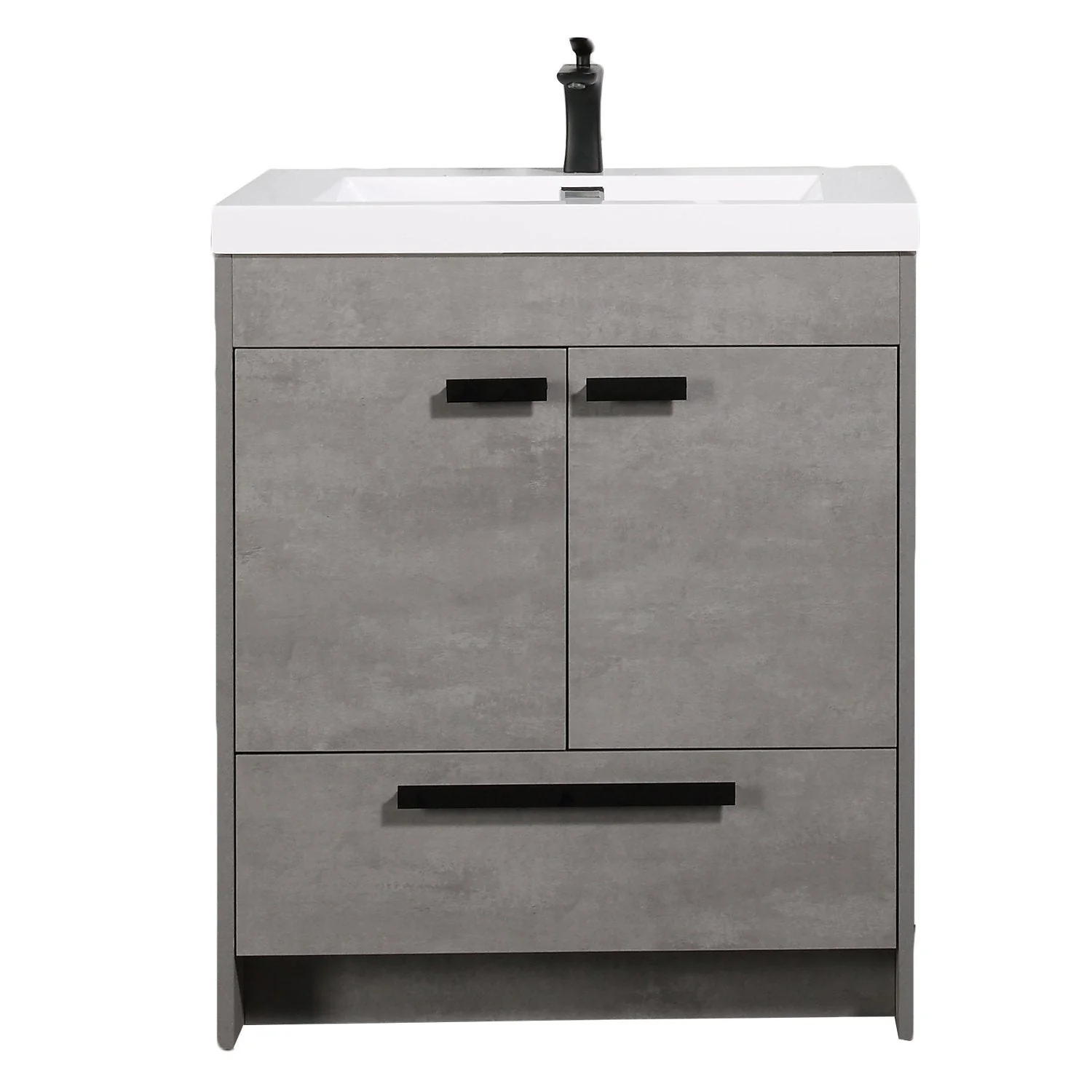 Eviva Lugano 30" Modern Bathroom Vanity with White Integrated Acrylic Sink - Image 7