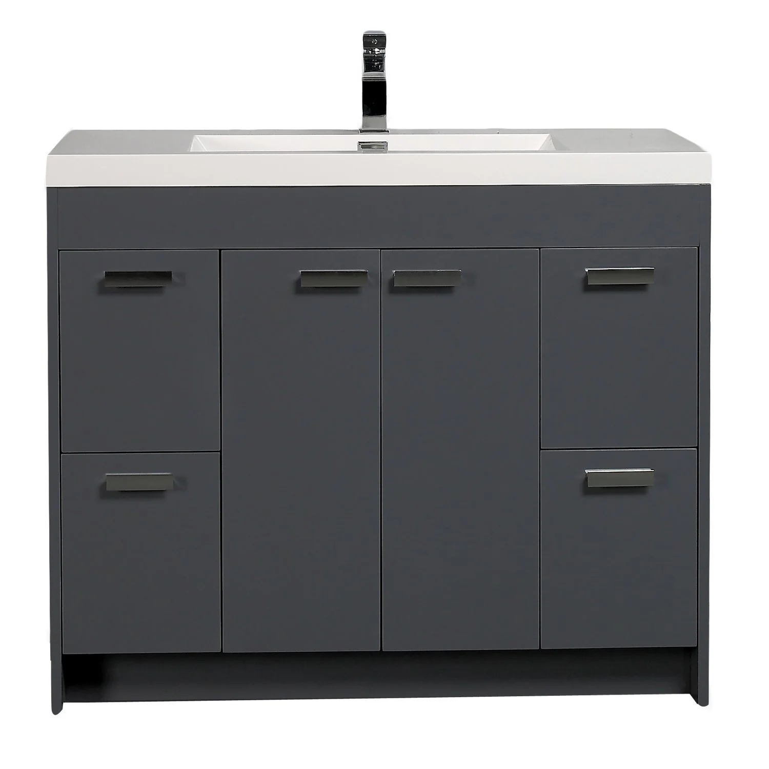 Eviva Lugano 42" Modern Bathroom Vanity with White Integrated Acrylic Sink - Image 17