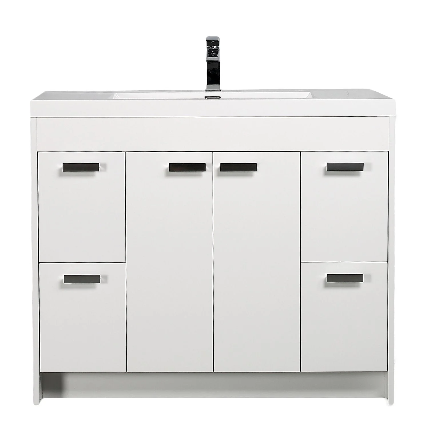 Eviva Lugano 42" Modern Bathroom Vanity with White Integrated Acrylic Sink - Image 22