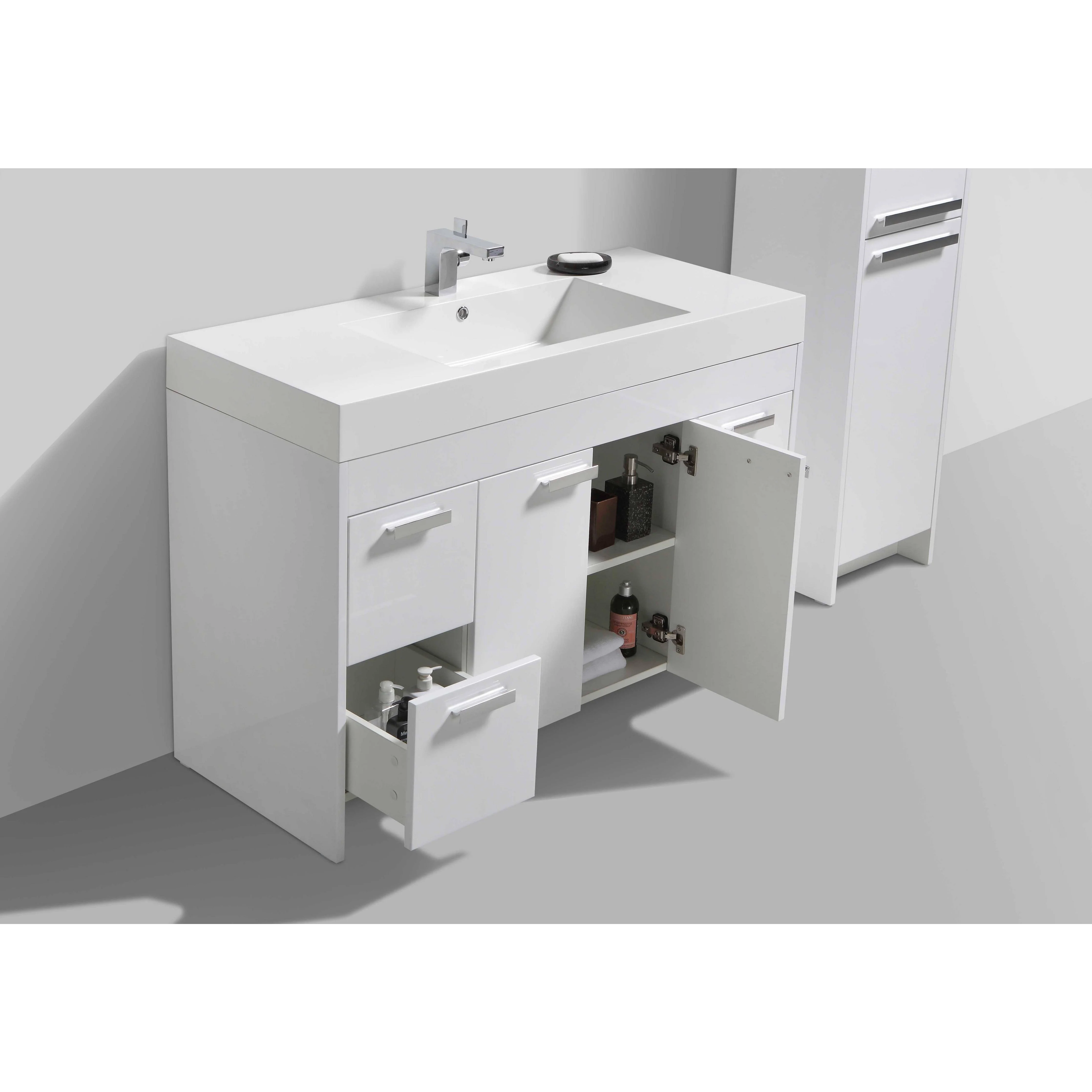Eviva Lugano 48" Modern Bathroom Vanity with White Integrated Acrylic Sink - Image 21