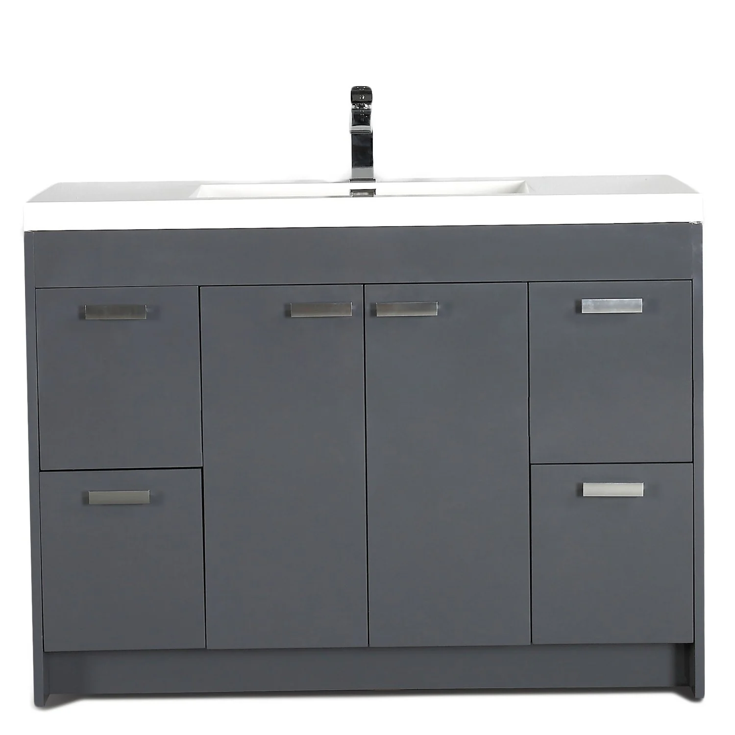 Eviva Lugano 48" Modern Bathroom Vanity with White Integrated Acrylic Sink - Image 6