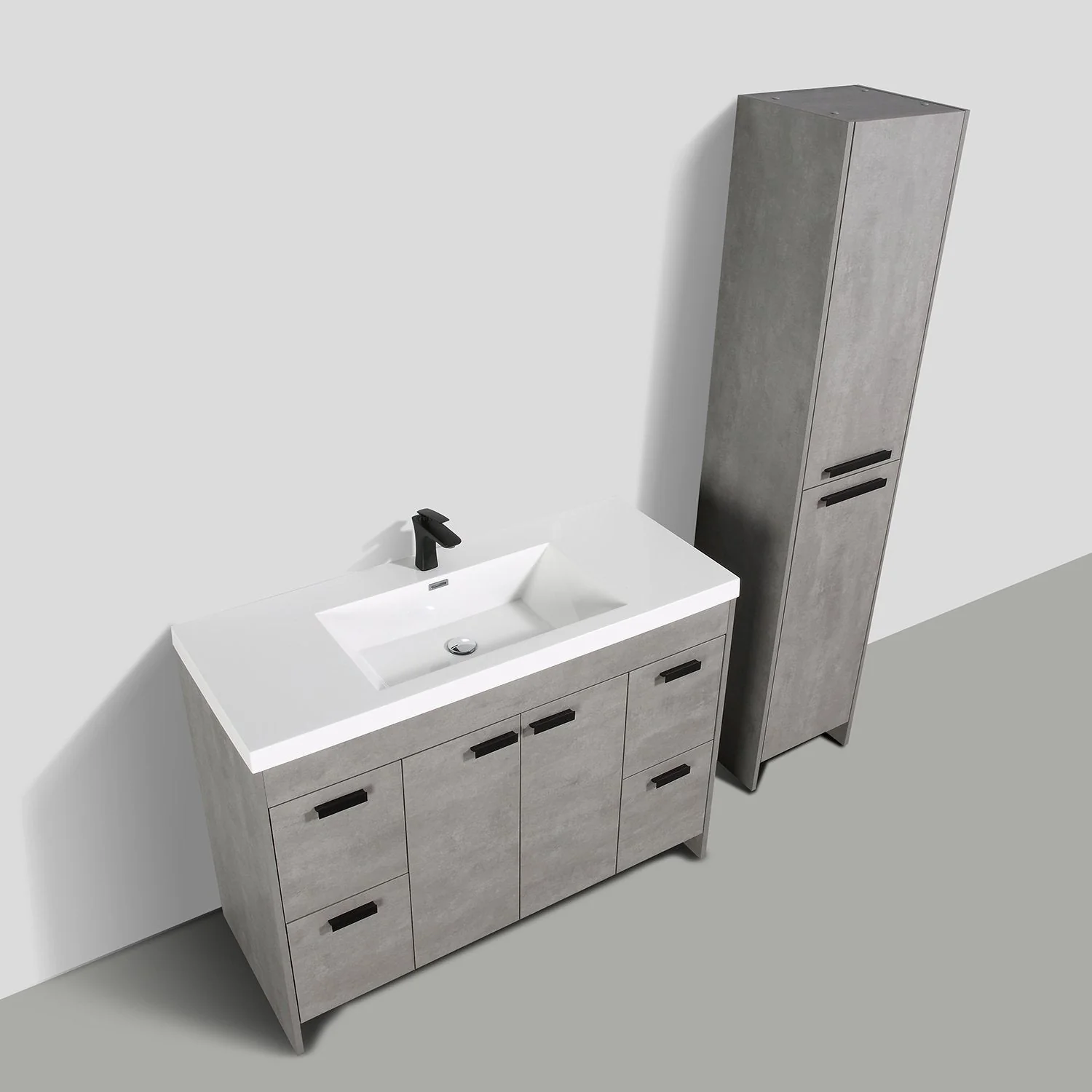 Eviva Lugano 48" Modern Bathroom Vanity with White Integrated Acrylic Sink - Image 9