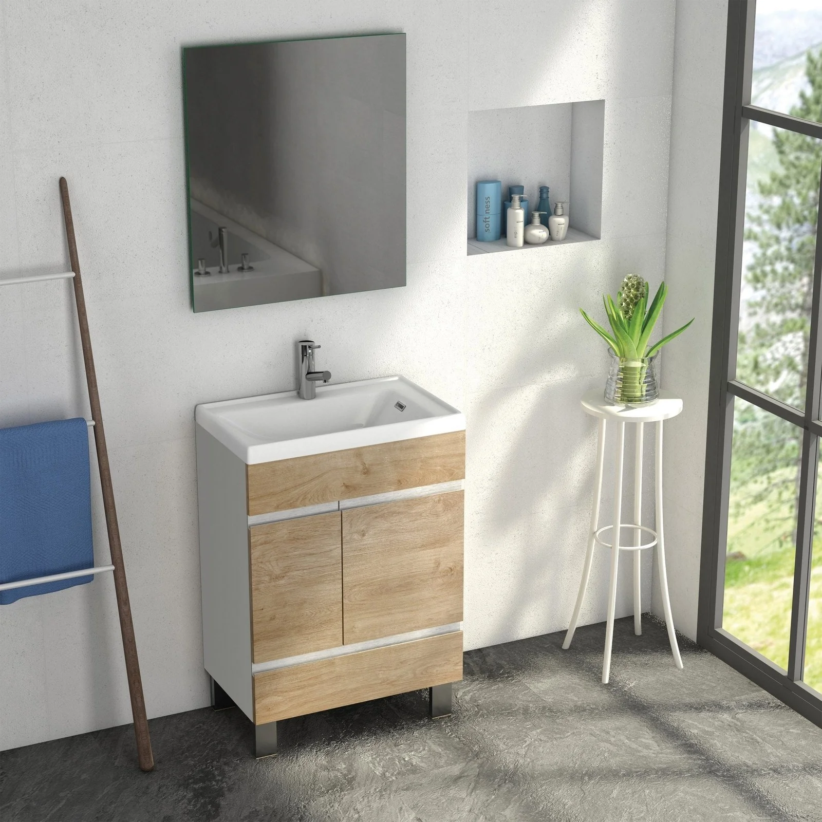 Eviva Petite Plus 24" Vanity with Porcelain sink - Image 5
