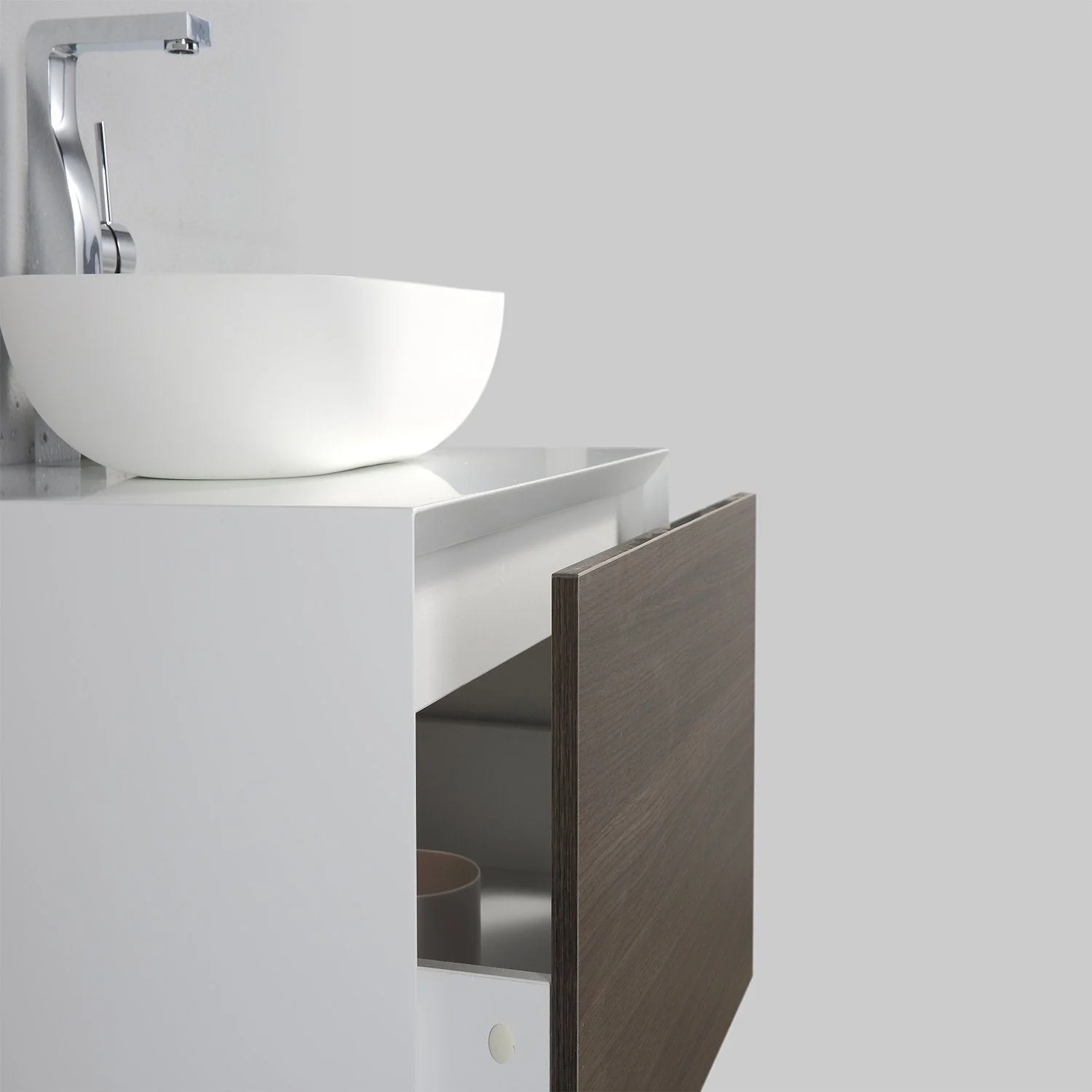 Eviva Santa Monica 30" Wall Mount Bathroom Vanity with White Porcelain Vessel Sink - Image 12
