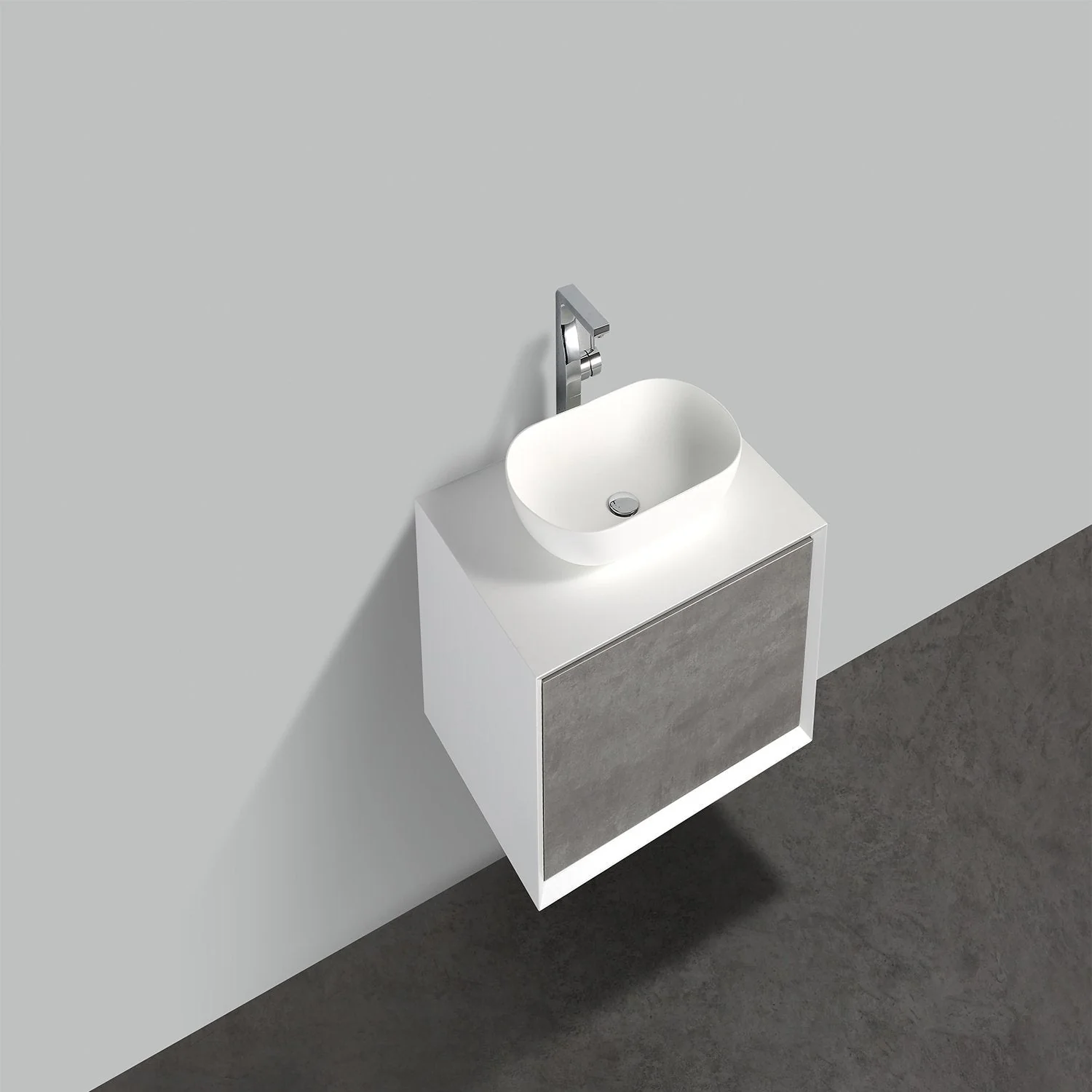 Eviva Santa Monica 30" Wall Mount Bathroom Vanity with White Porcelain Vessel Sink - Image 15