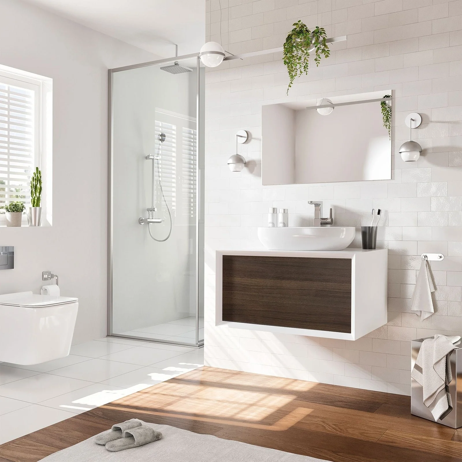 Eviva Santa Monica 30" Wall Mount Bathroom Vanity with Solid Surface Vessel Sink - Image 4