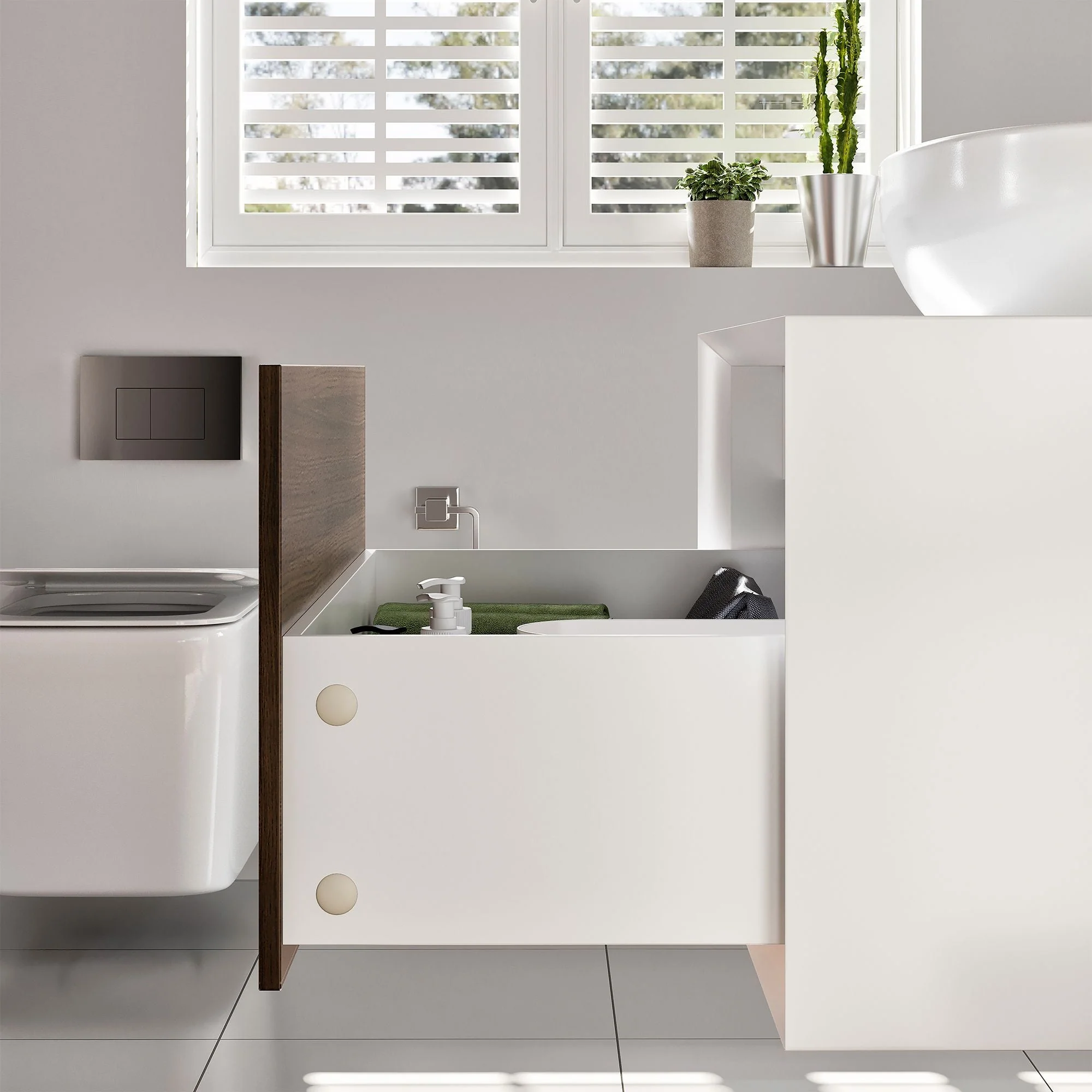 Eviva Santa Monica 30" Wall Mount Bathroom Vanity with Solid Surface Vessel Sink - Image 8