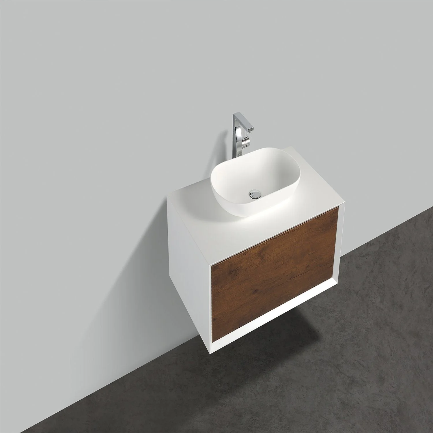 Eviva Santa Monica 36" Wall Mount Bathroom Vanity with White Porcelain Vessel Sink - Image 26