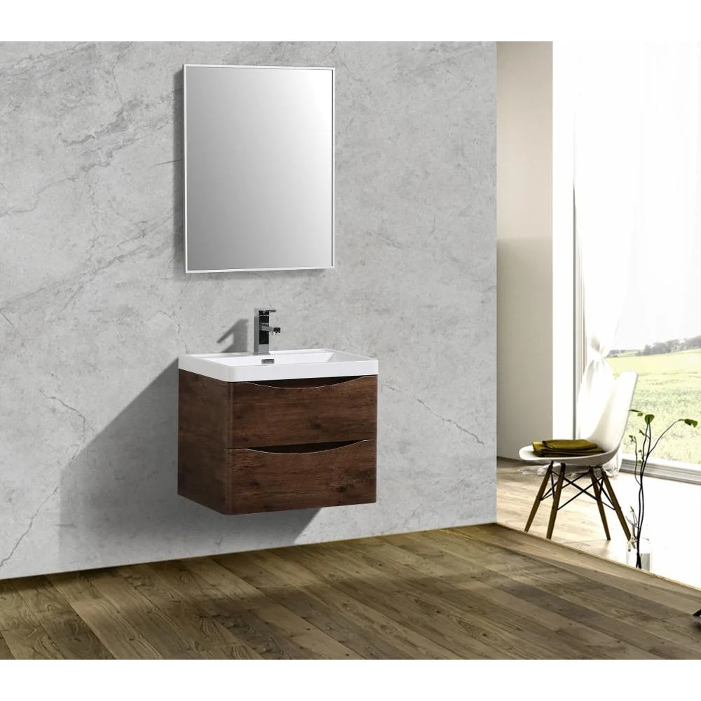 Eviva Smile 24" Modern Bathroom Vanity Set with Integrated White Acrylic Sink - Image 8