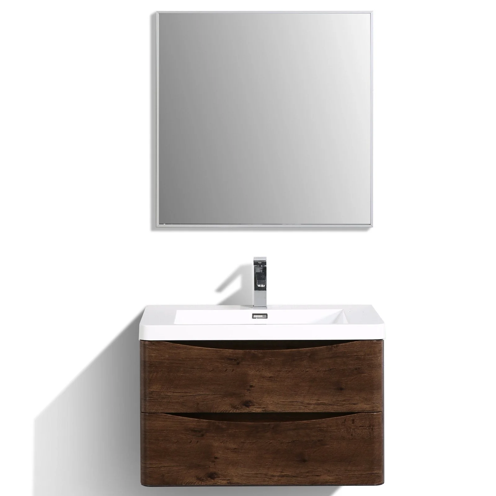 Eviva Smile 30" Modern Bathroom Vanity Set with Integrated White Acrylic Sink - Image 6