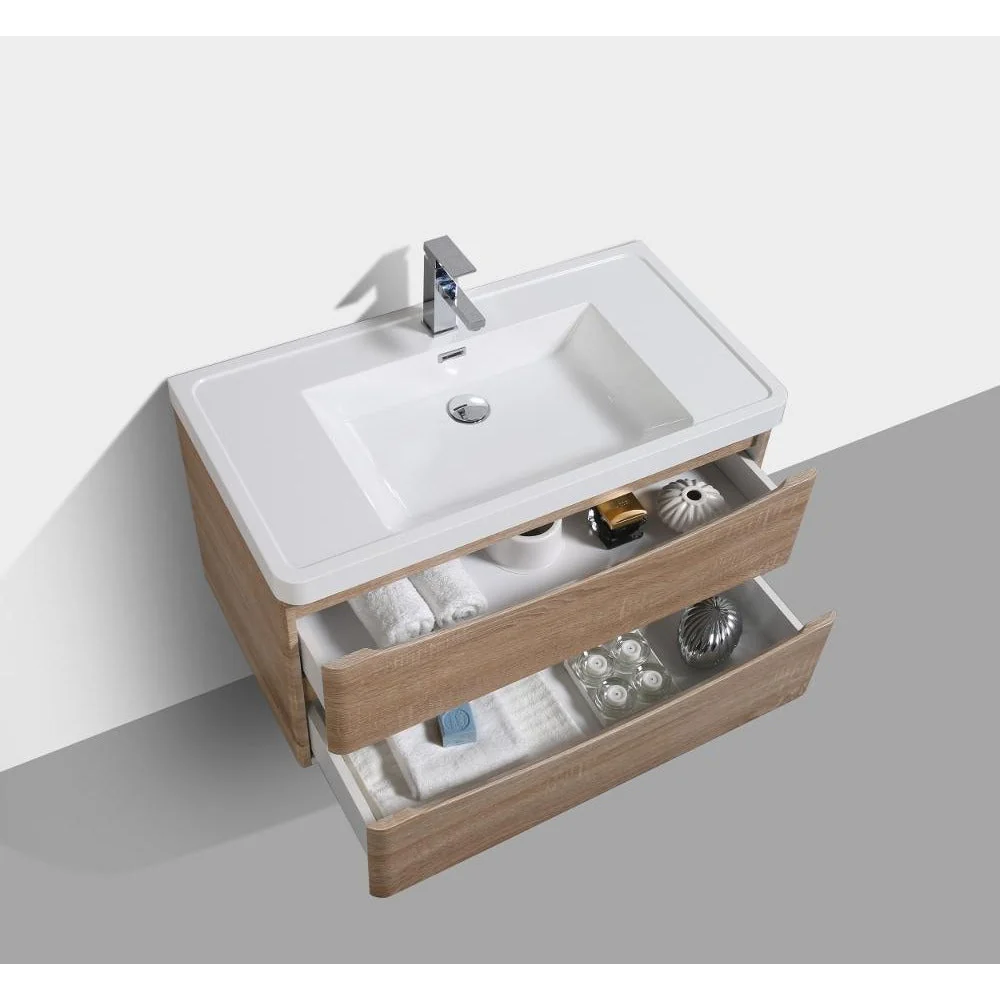Eviva Smile 36" Modern Bathroom Vanity Set with Integrated White Acrylic Sink - Image 14