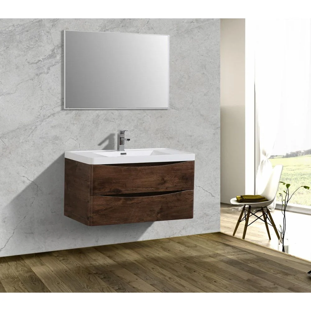 Eviva Smile 36" Modern Bathroom Vanity Set with Integrated White Acrylic Sink - Image 8