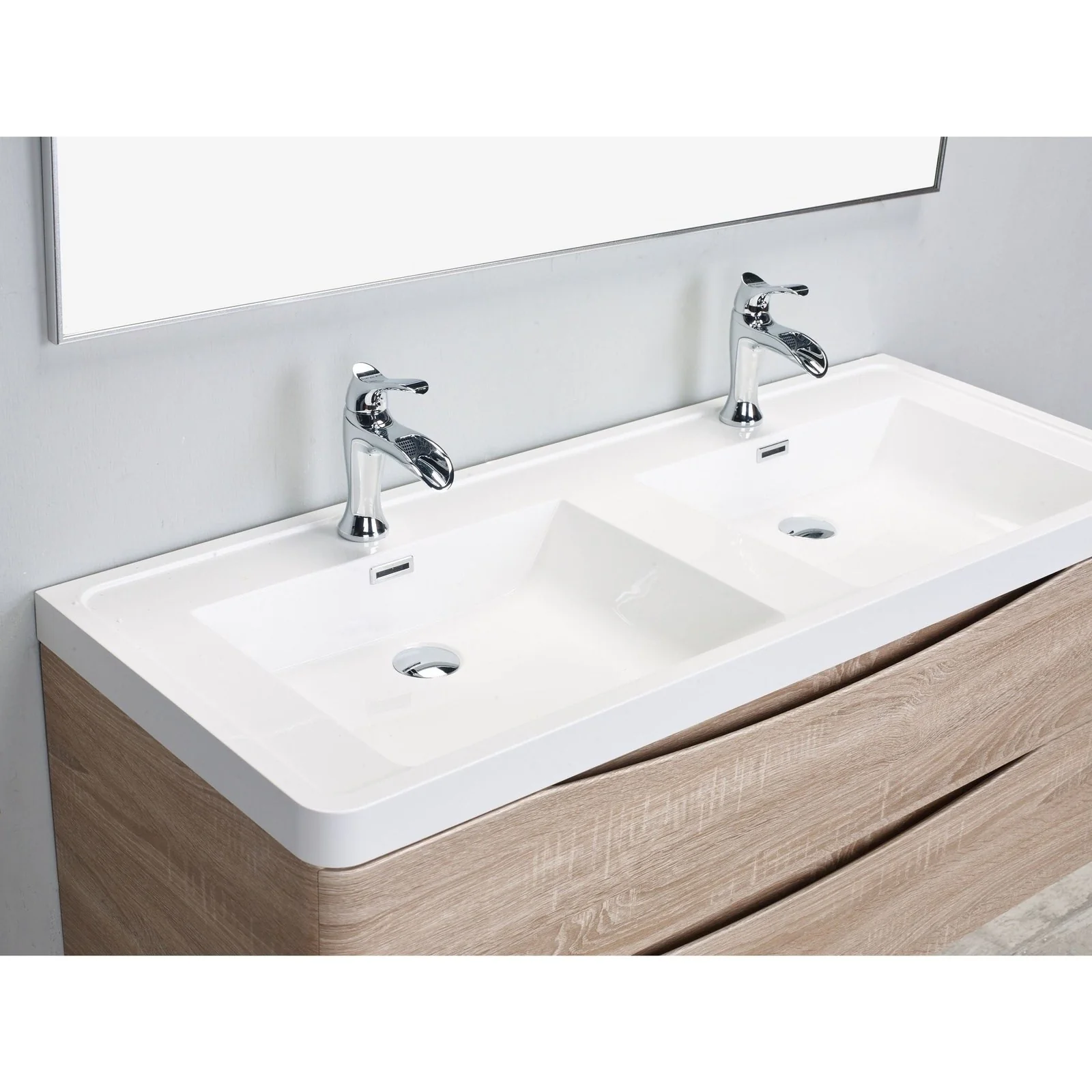Eviva Smile 48" Modern Bathroom Vanity Set with Integrated White Acrylic Double Sink Wall Mount - Image 8