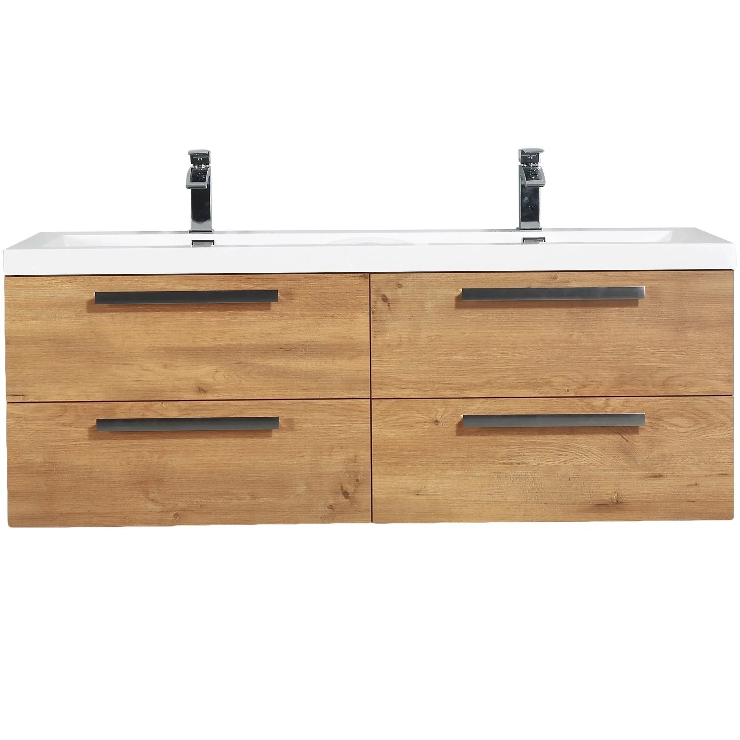 Eviva Surf 57" Modern Bathroom Vanity Set with Integrated White Acrylic Double Sink - Image 14
