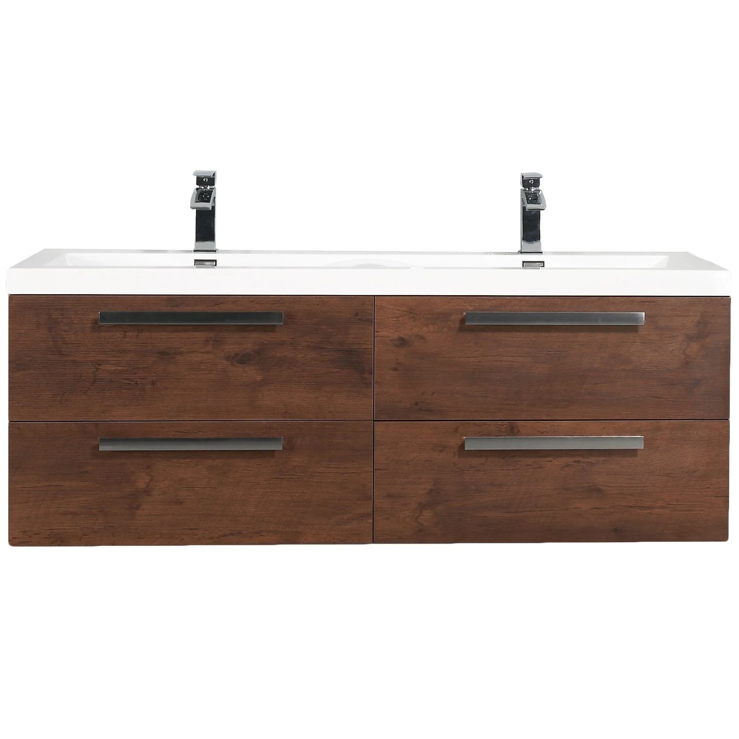 Eviva Surf 57" Modern Bathroom Vanity Set with Integrated White Acrylic Double Sink - Image 20