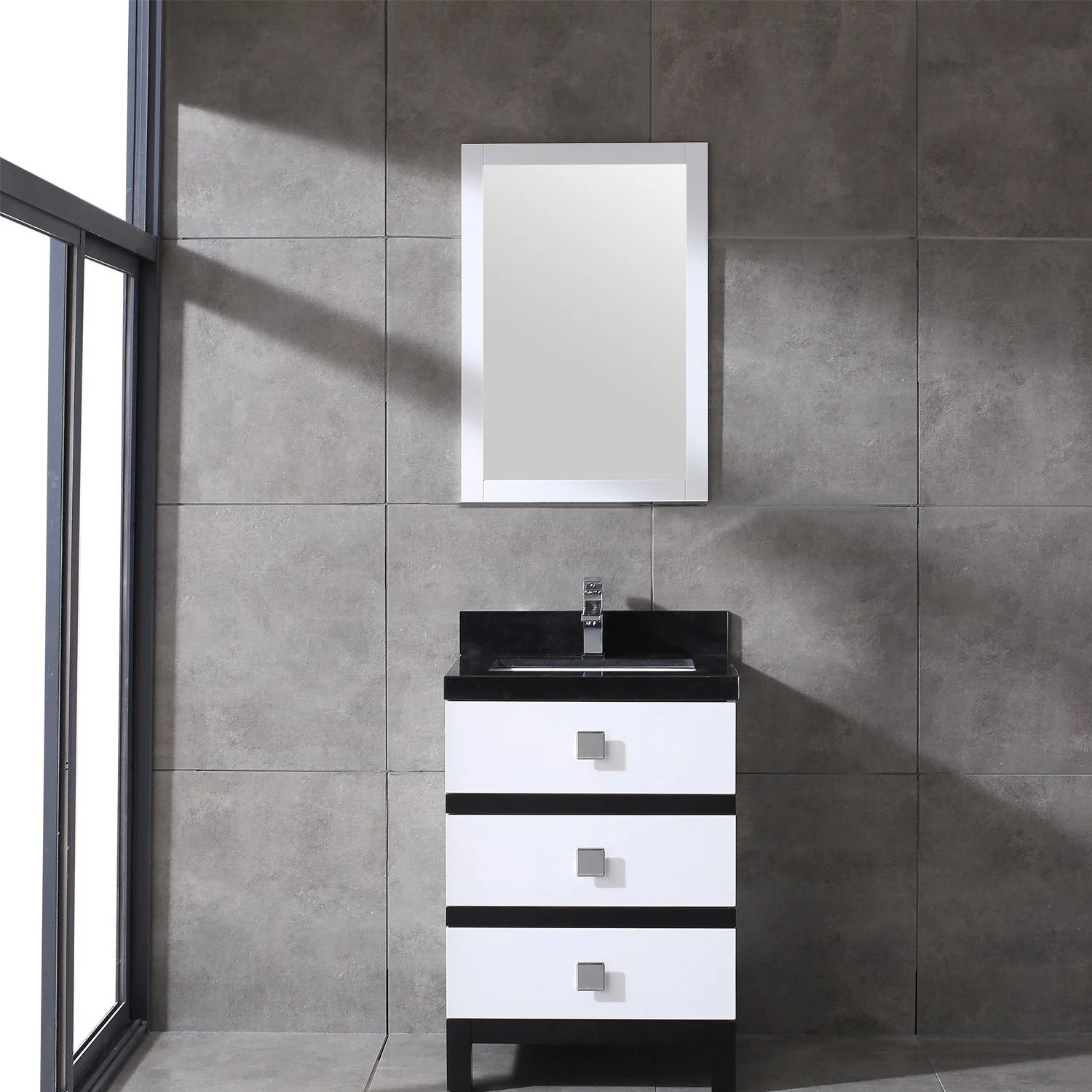 Eviva Sydney 24" Bathroom Vanity with Solid Quartz Countertop - Image 6