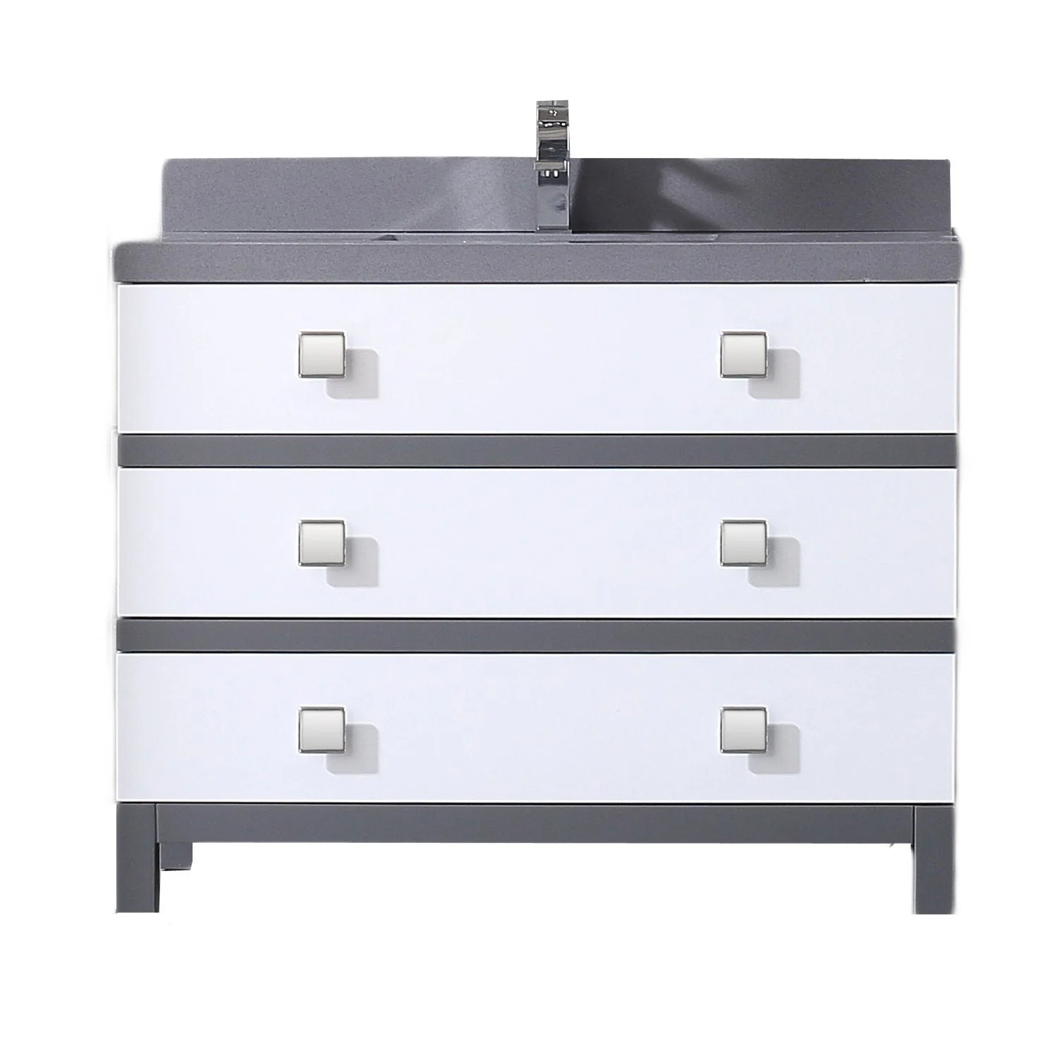 Eviva Sydney 42" Bathroom Vanity with Solid Quartz Countertop - Image 12
