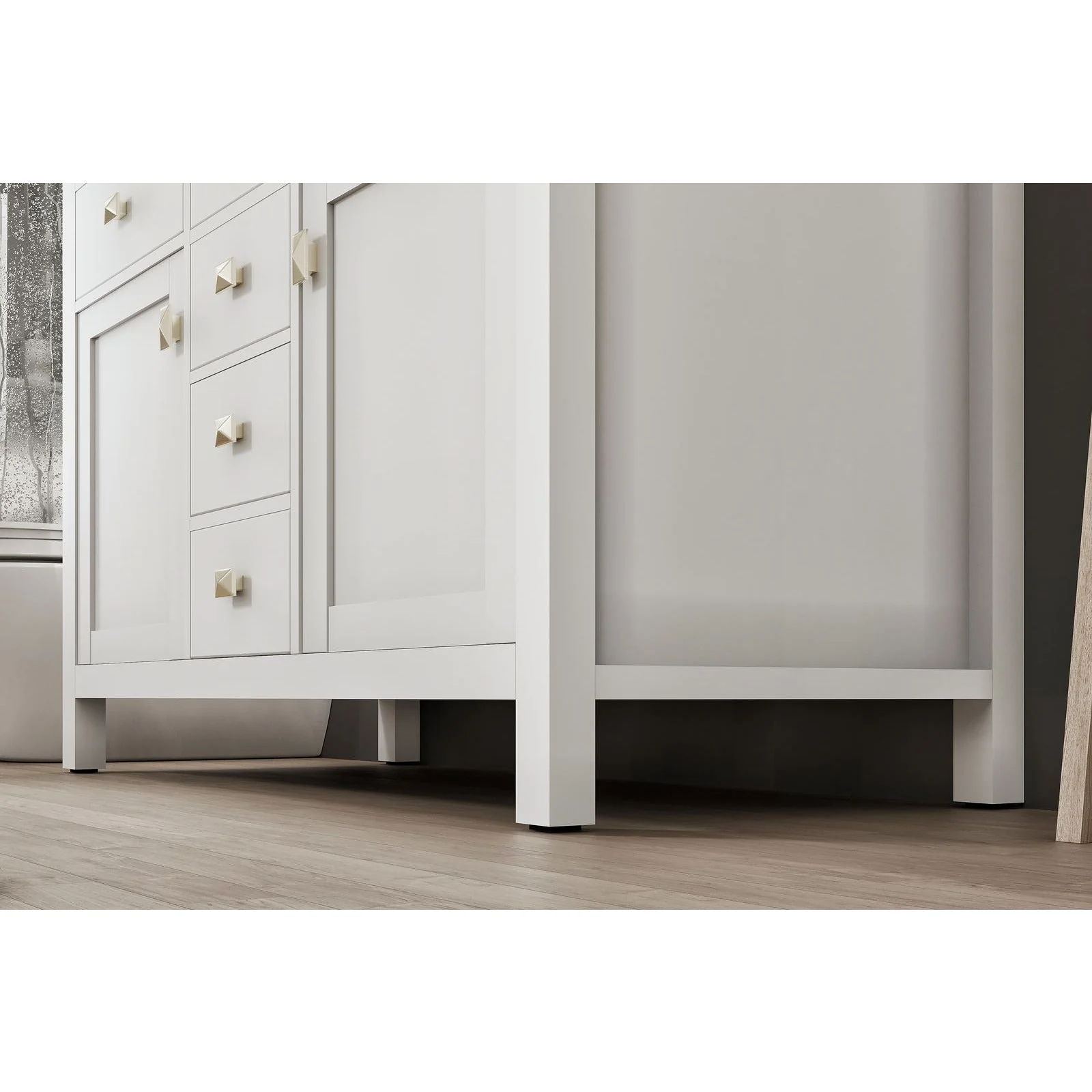 Eviva Totti Artemis 44" Transitional Double Sink Bathroom Vanity with White Carrara Style Man-Made Stone Countertop and Undermount Porcelain Sinks - Image 10