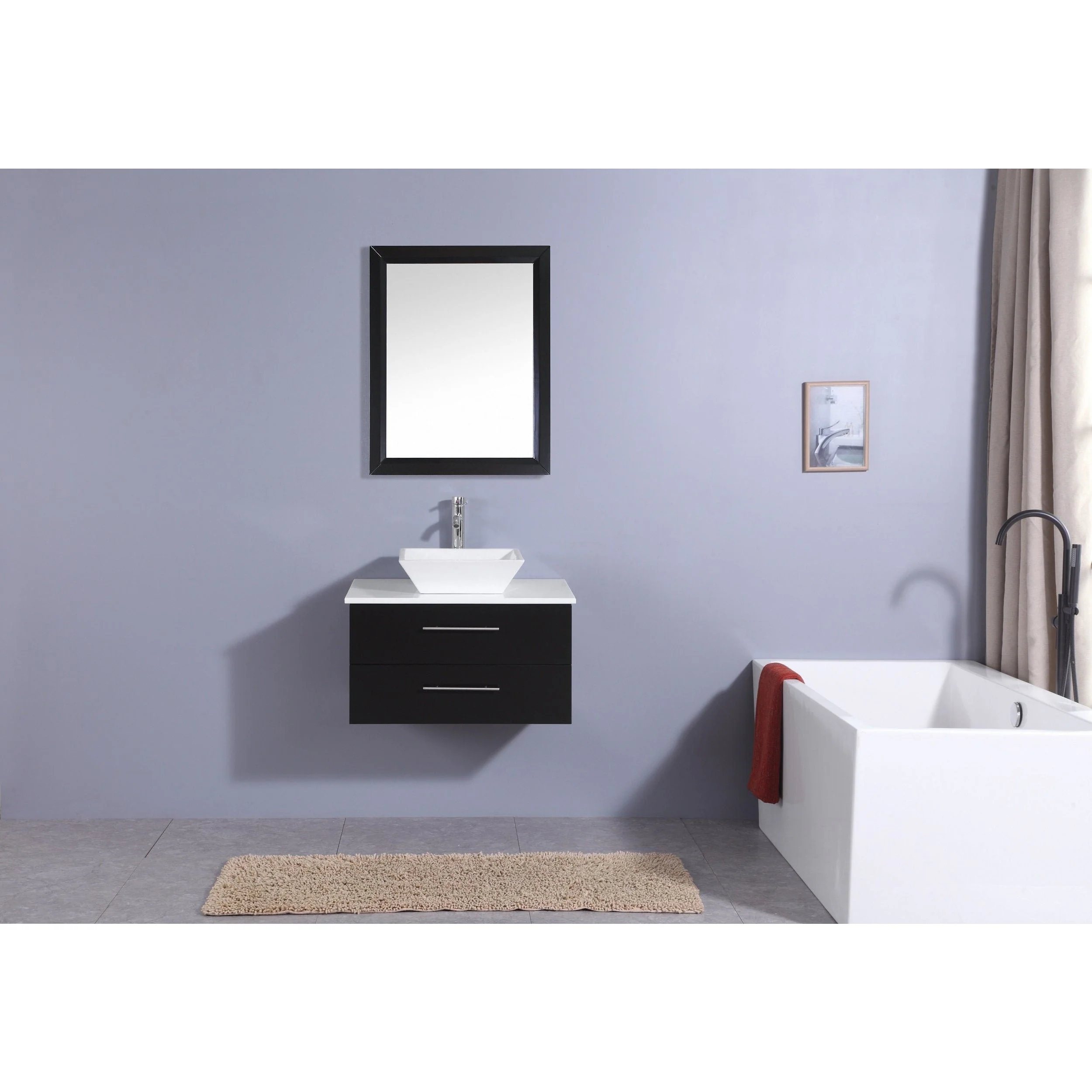 Eviva Totti Wave 24" Modern Bathroom Vanity with Countertop and Sink - Image 6