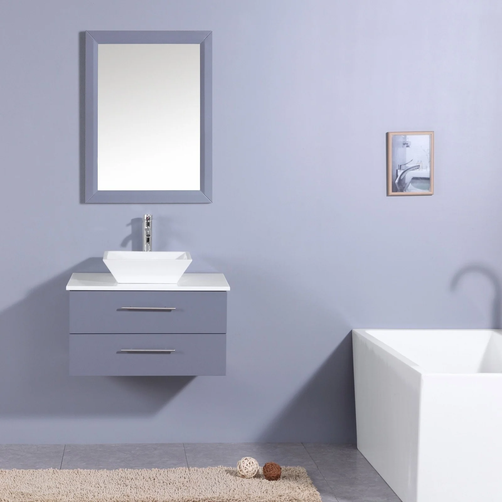 Eviva Totti Wave 30" Modern Bathroom Vanity With Countertop and Sink - Image 9