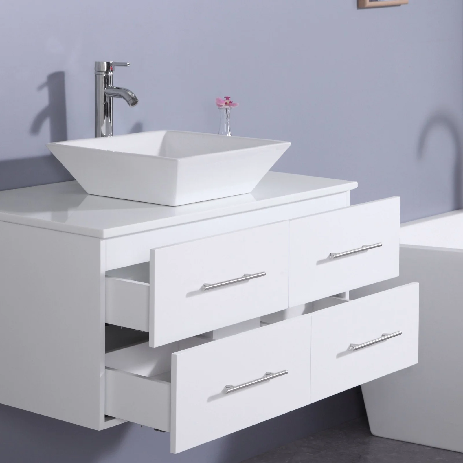 Eviva Totti Wave 36" Modern Bathroom Vanity With Countertop and Sink - Image 14