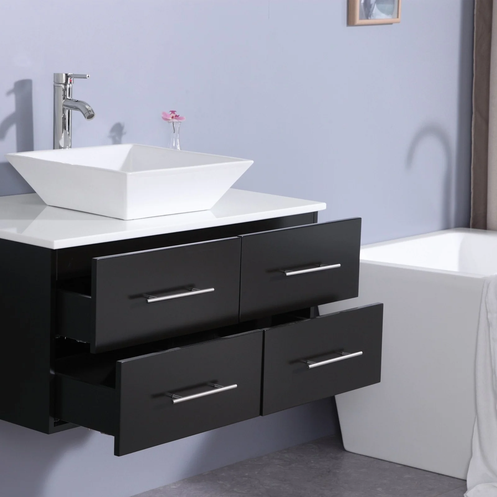 Eviva Totti Wave 36" Modern Bathroom Vanity With Countertop and Sink - Image 5
