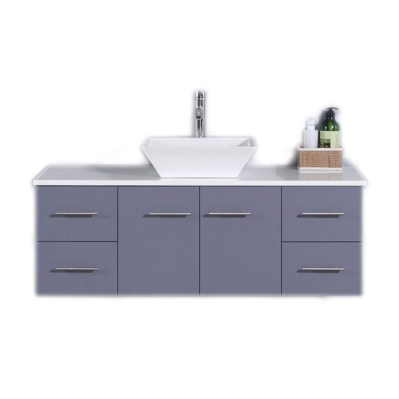 Eviva Totti Wave 48" Modern Bathroom Vanity with Countertop and Sink - Image 6