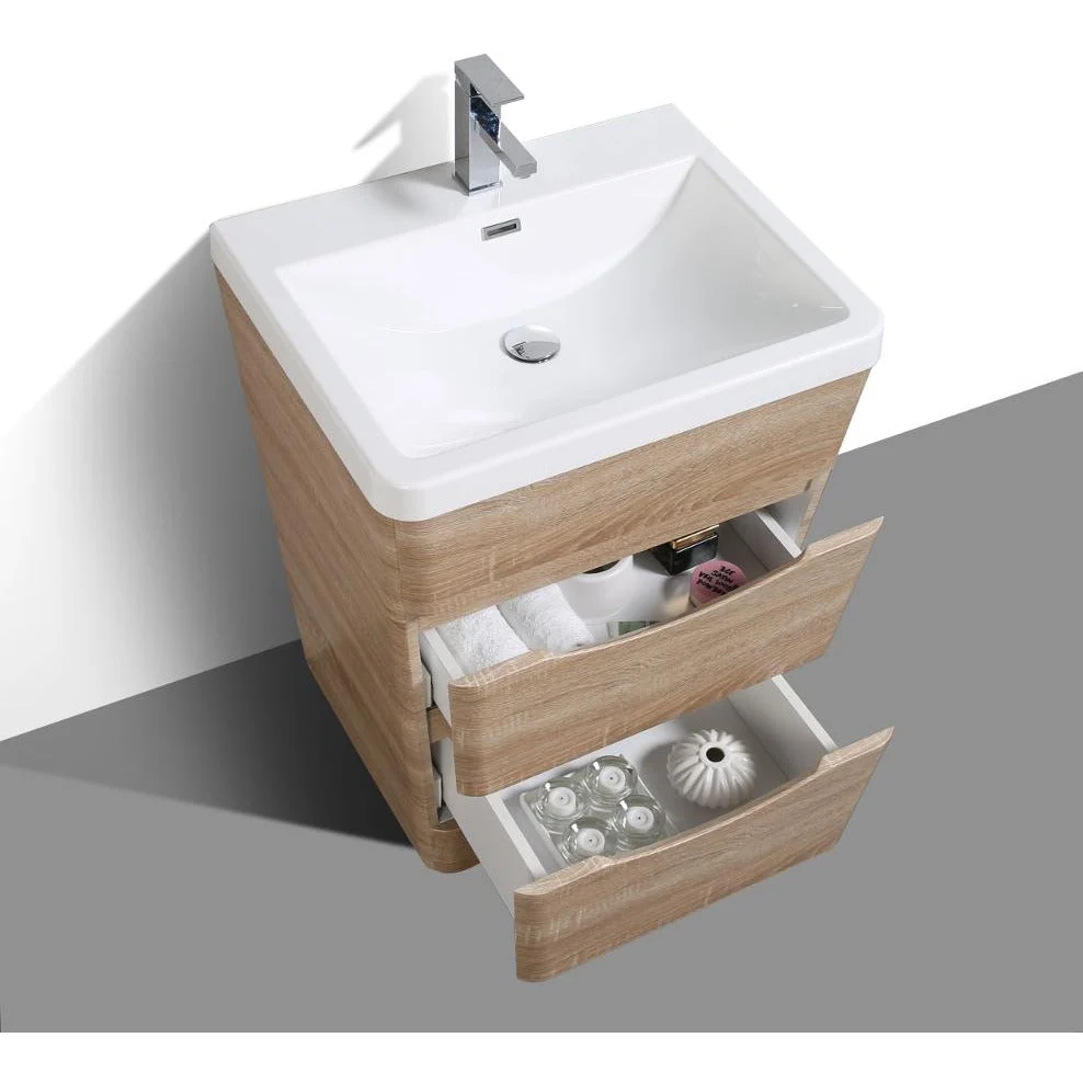 Eviva Victoria 25" Modern Bathroom Vanity with White Integrated Acrylic Sink - Image 15