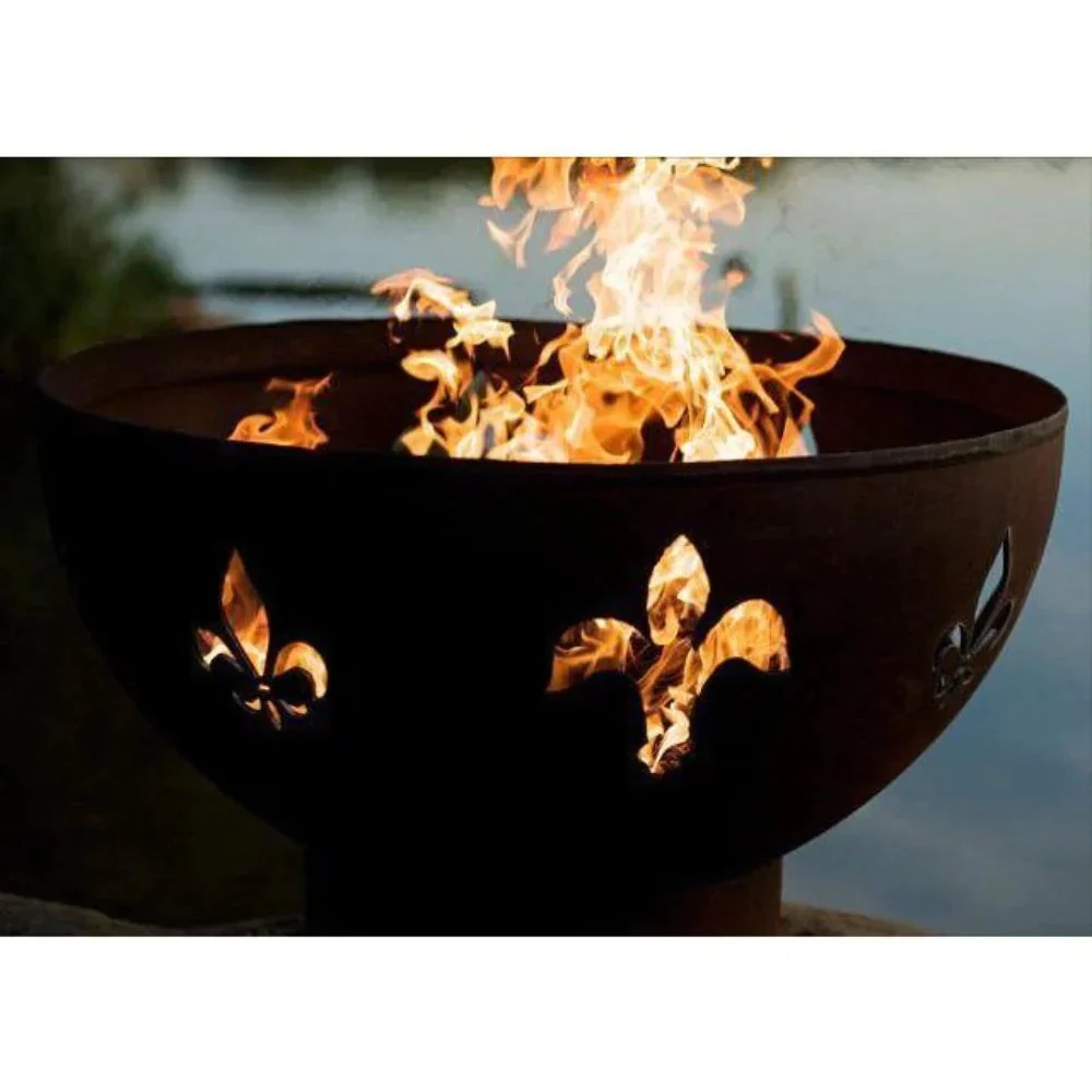 Fire Pit Art Fleur De Lis Fire Pit - Image 6