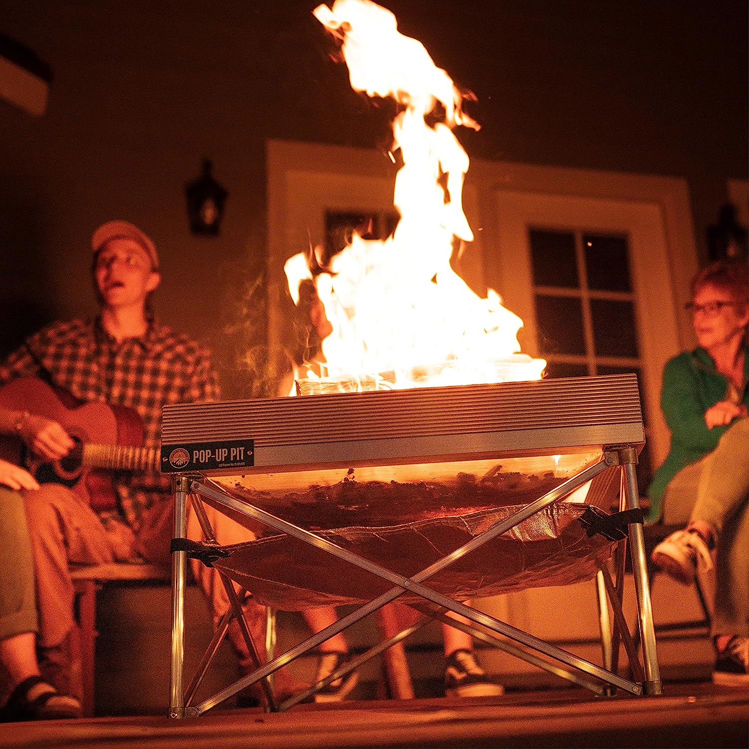 Fireside Outdoor Pop-Up Fire Pit & Heat Shield Combo Fullsize 24 Inch CB001 - Image 3