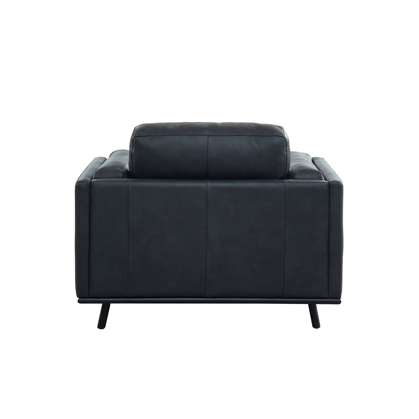 GTR Milano Dark Gray Black Leather Armchair - Image 5