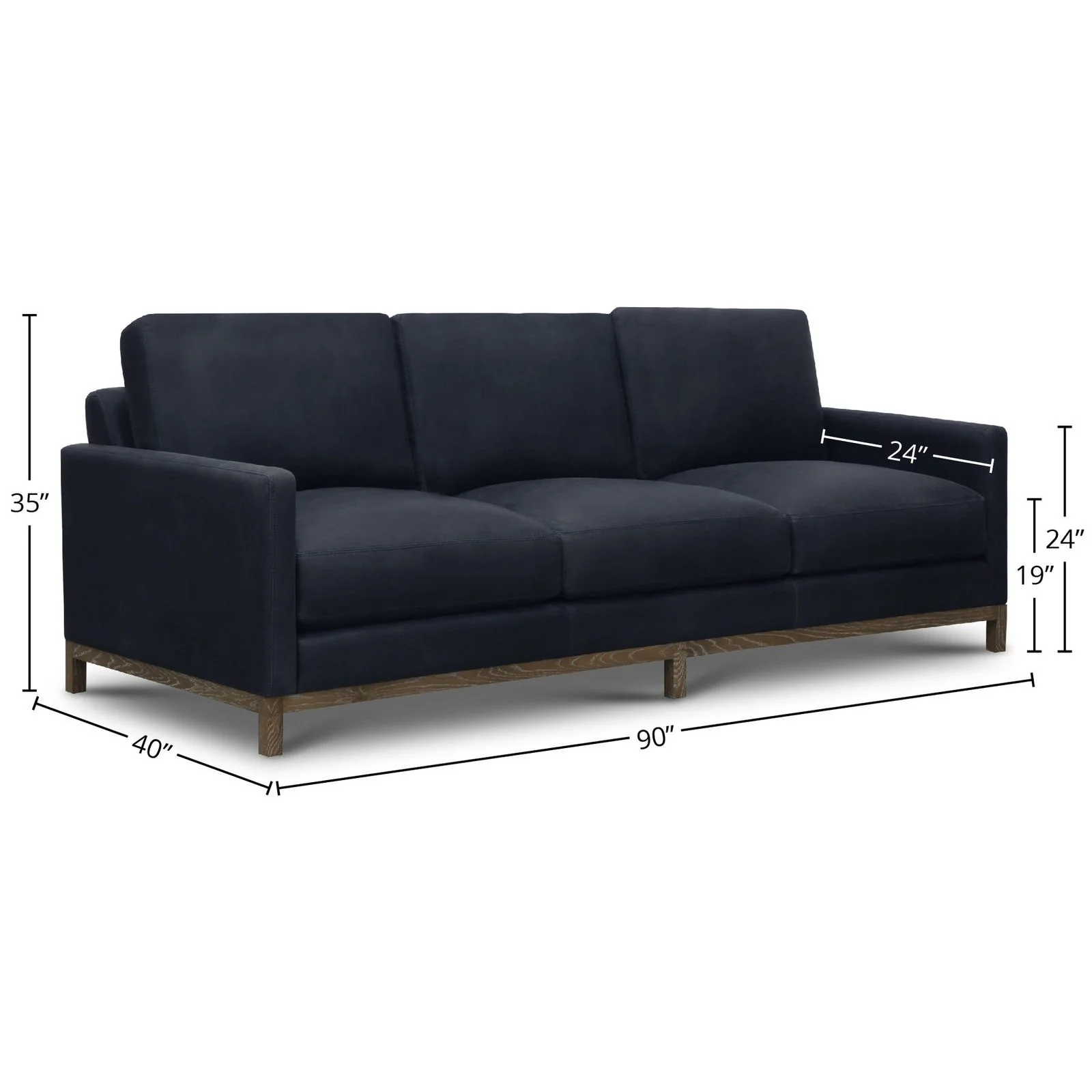 GTR Monterrey 90" Wide Upholstered Sofa, Napa Admiral - Image 2