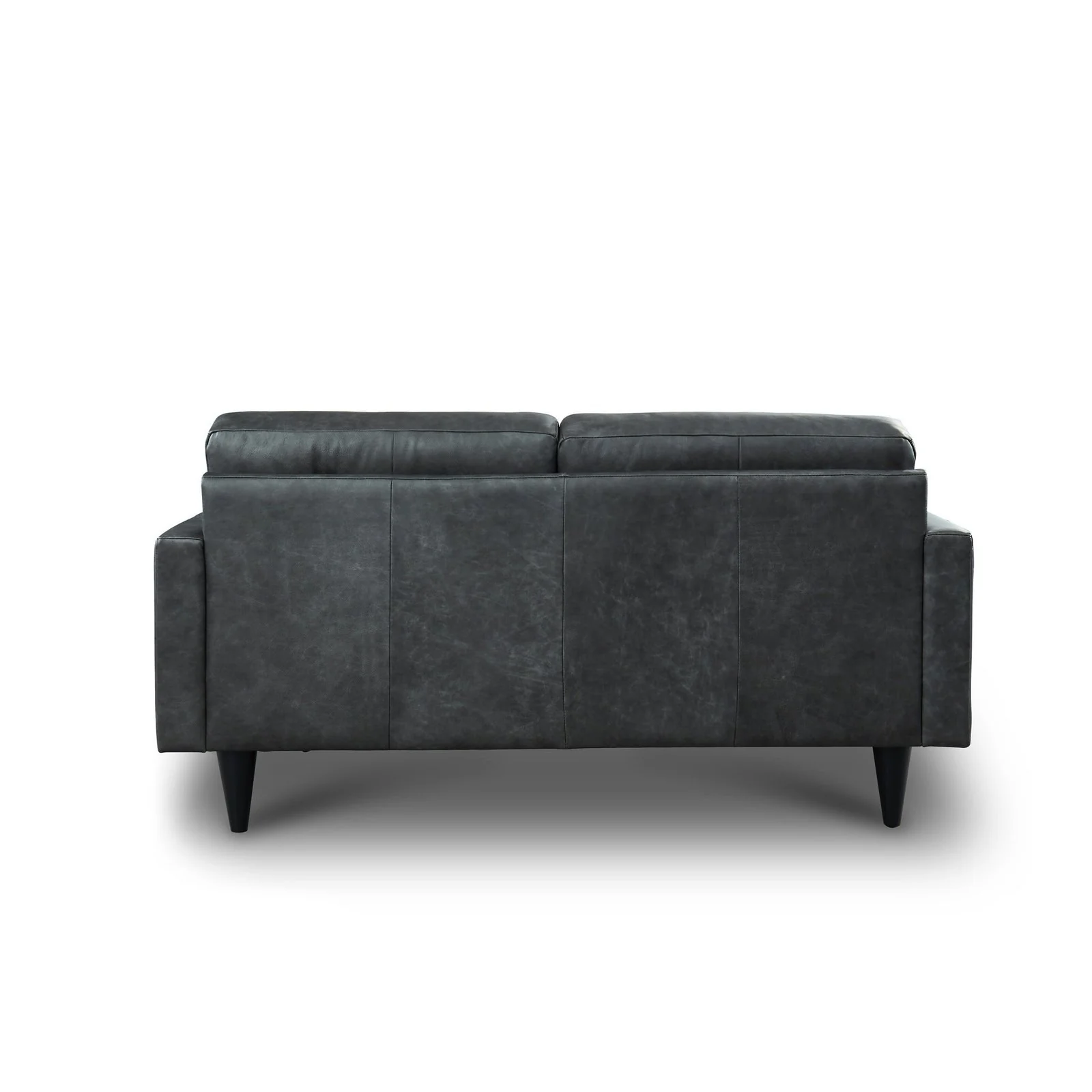 GTR Naples Gray Leather Loveseat - Image 5