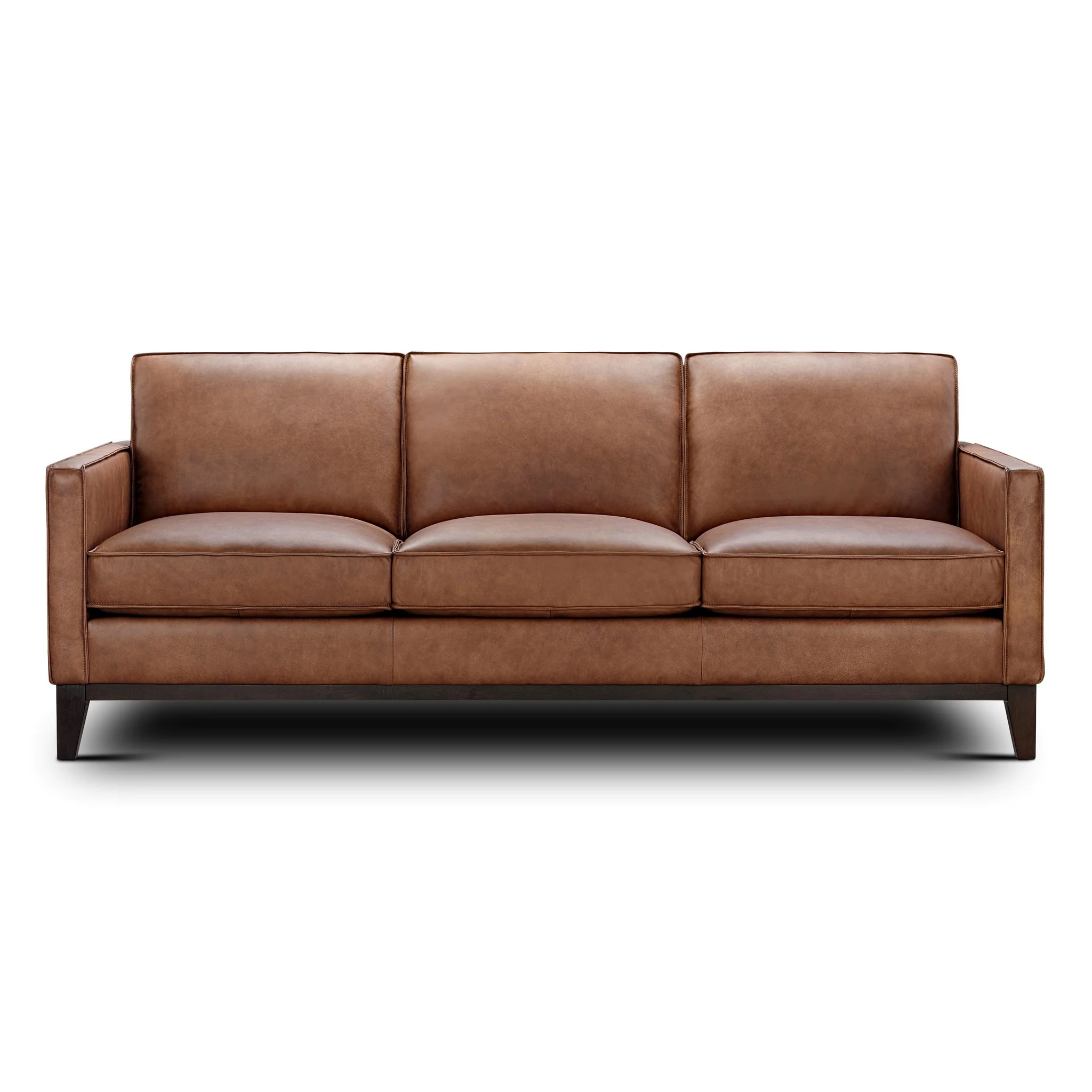 GTR Pimlico Brown Leather Sofa - Image 3