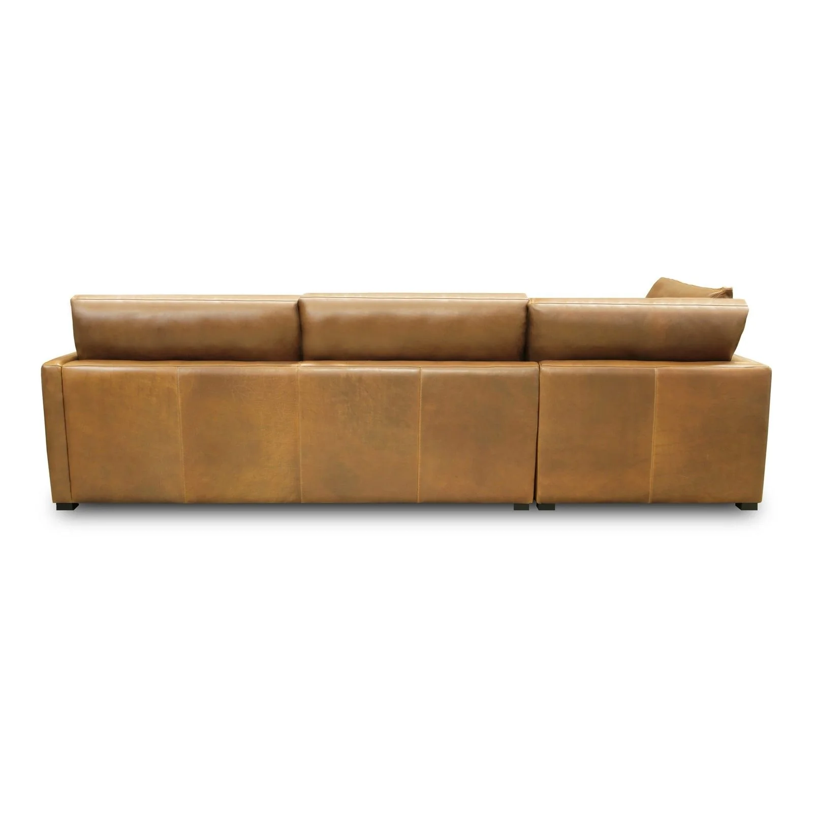 GTR Raffa 100% Top Grain Leather Contemporary Sectional, Left Arm Chaise - Image 4