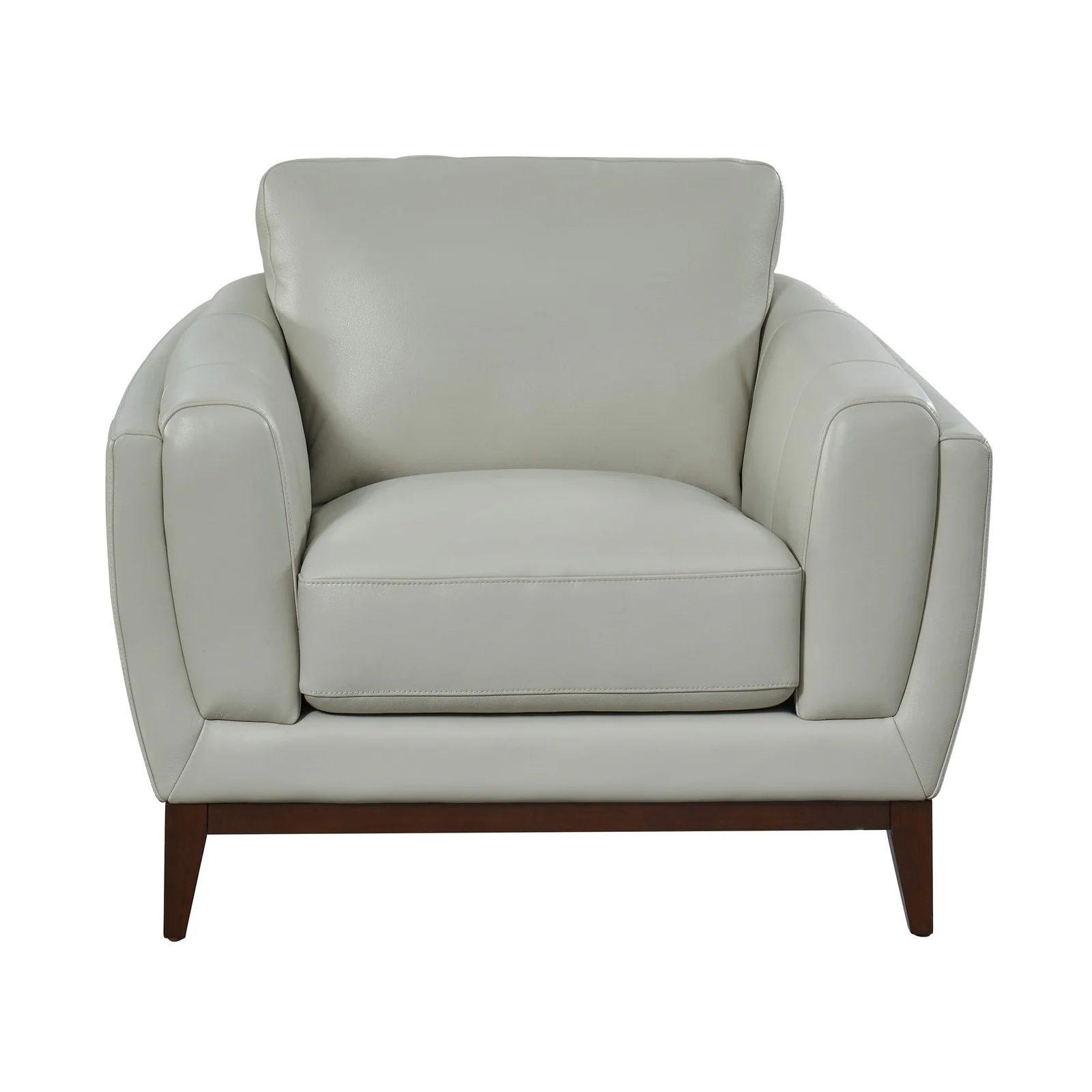 GTR Rio Light Gray Leather Armchair - Image 4