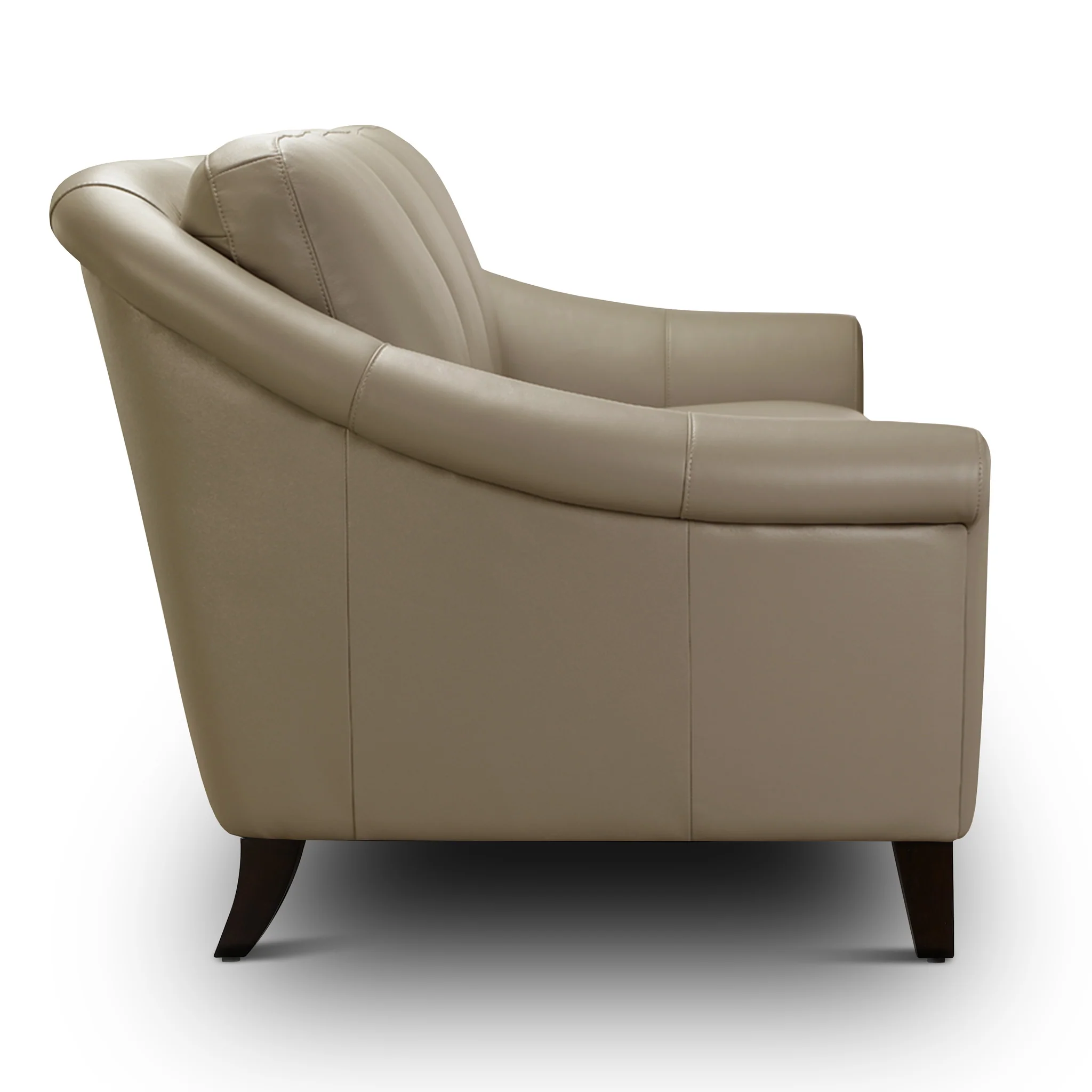 GTR Sienna Beige Leather Midcentury Armchair - Image 4