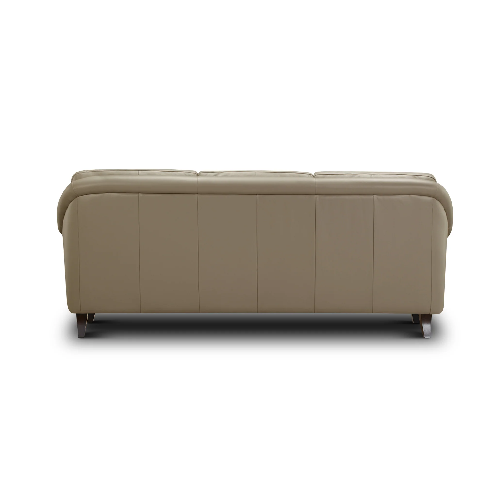 GTR Sienna Beige Leather Midcentury Sofa - Image 6