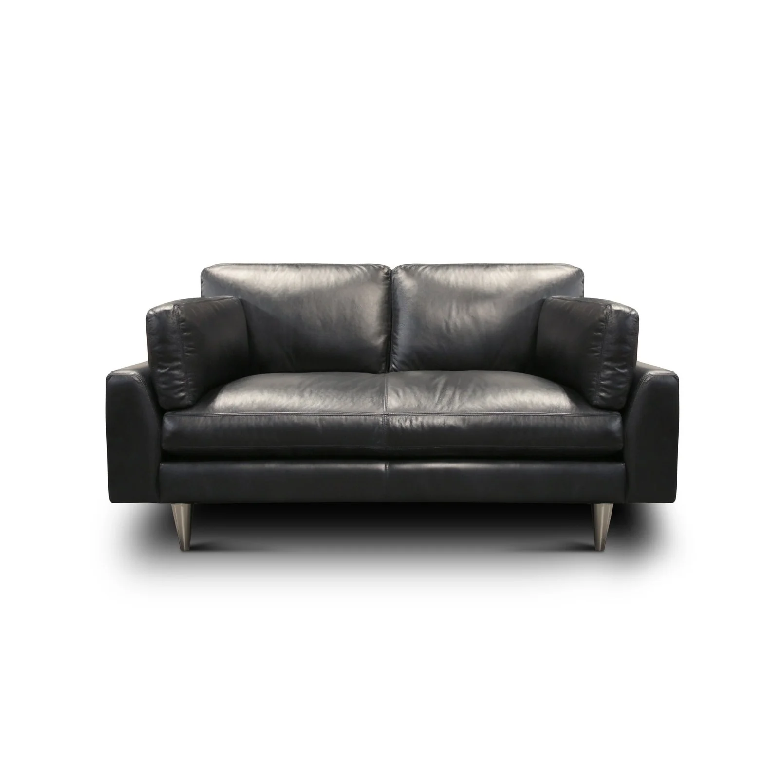 GTR Skyline 100% Top Grain Leather Modern Americana Loveseat