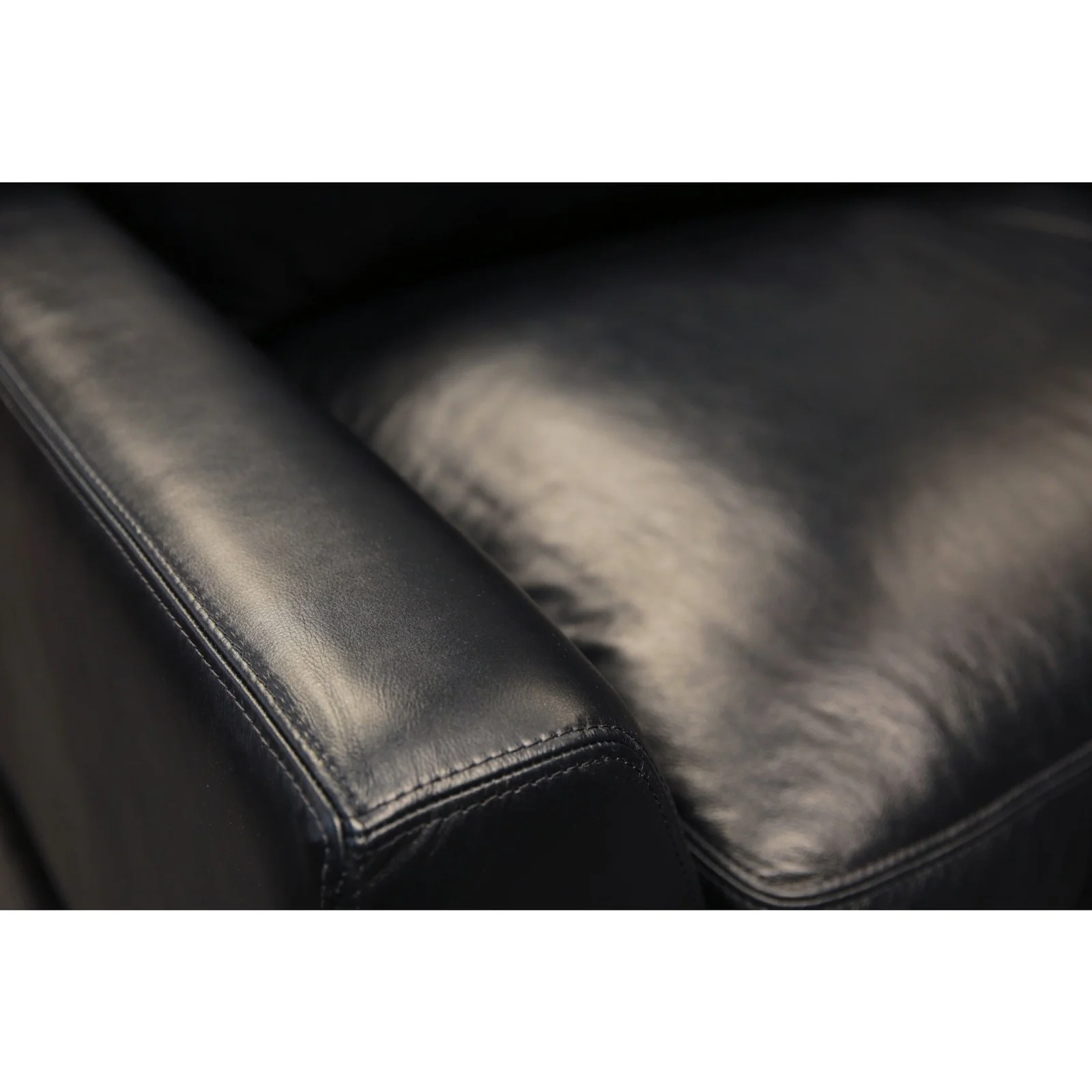 GTR Skyline 100% Top Grain Leather Modern Americana Loveseat - Image 5
